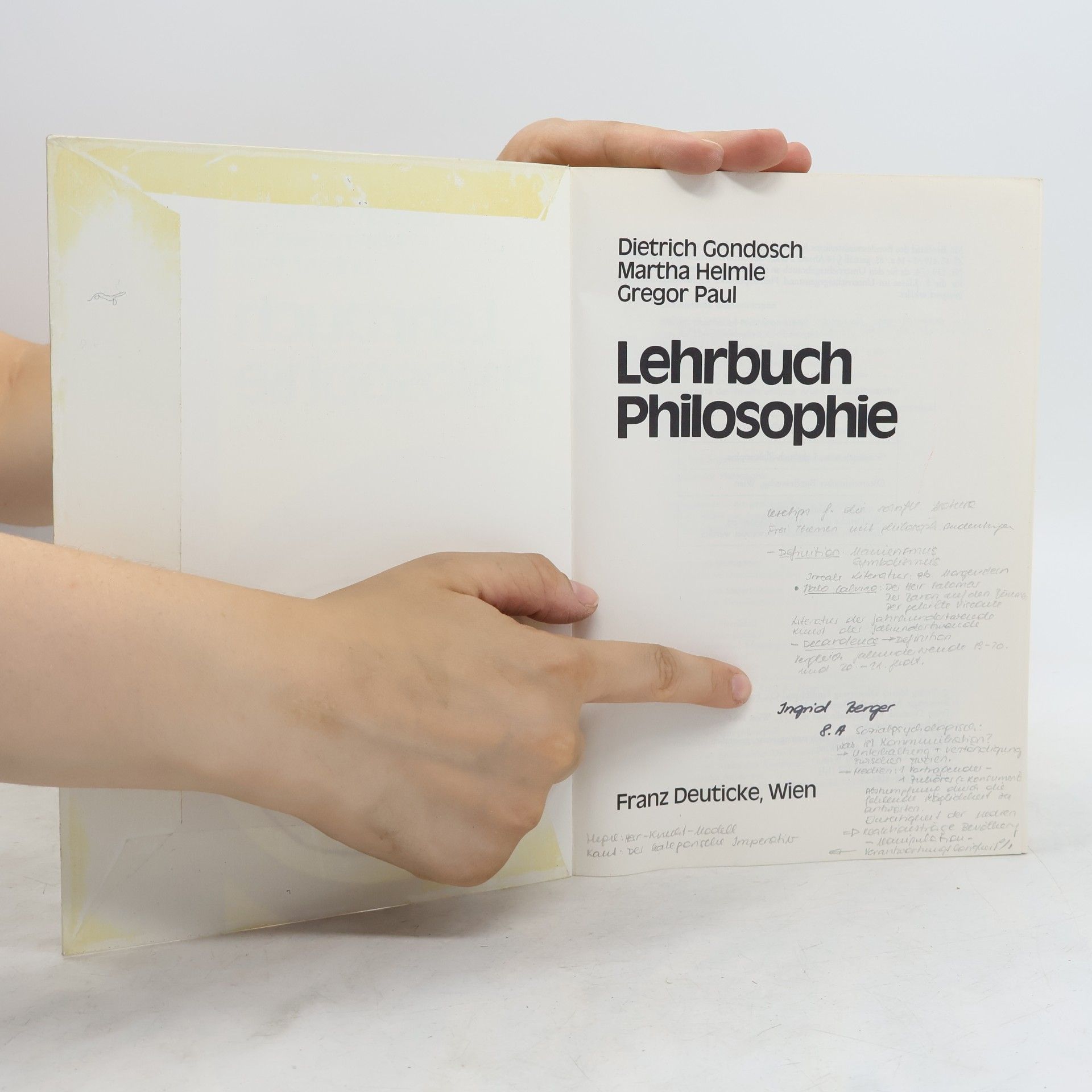 Dietrich Gondosch Lehrbuch Philosphie