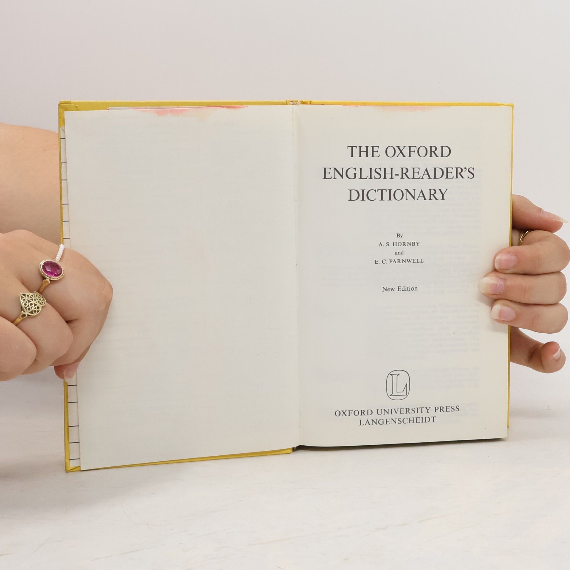 Albert Sydney Hornby The Oxford English-reader's dictionary