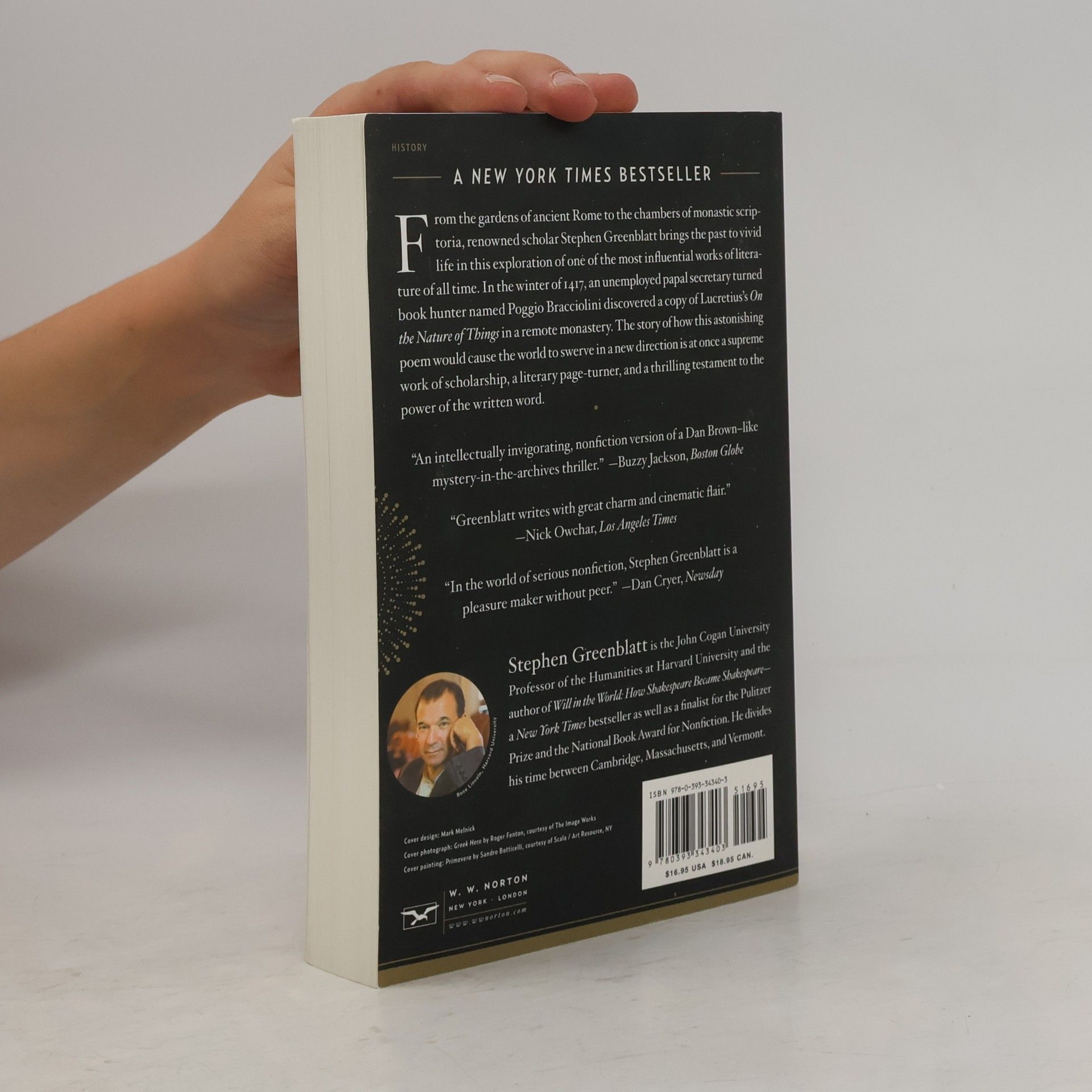 Stephen Greenblatt The Swerve. Die Wende, Wie die Renaissance begann, englische Ausgabe