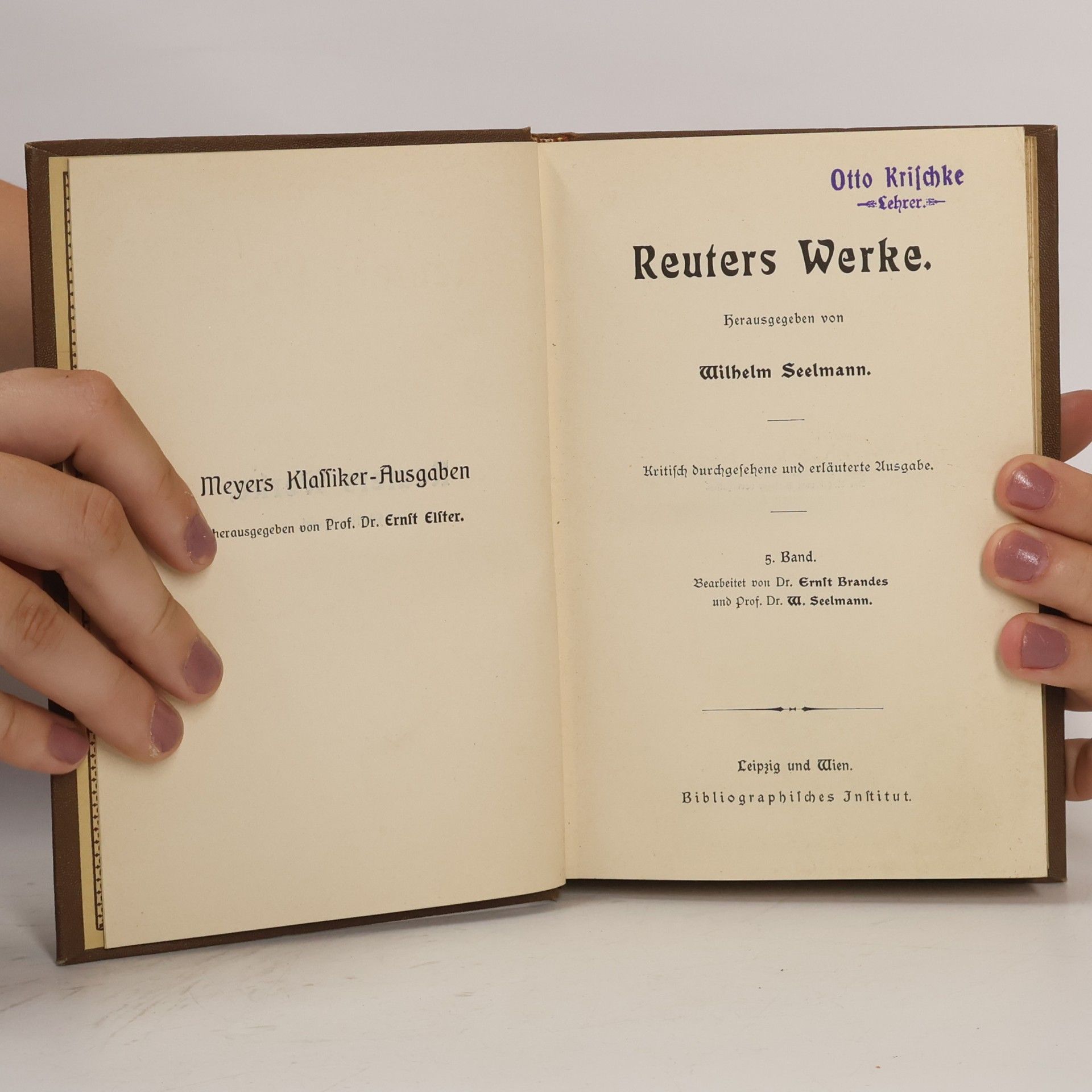 Wilhelm Seelmann Reuters Werke 5