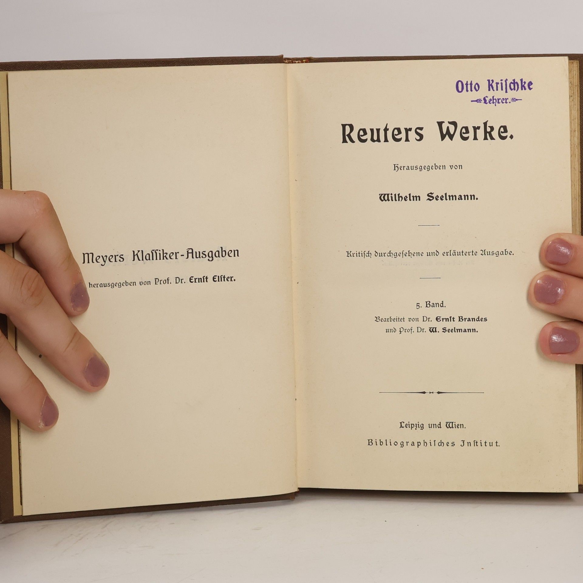 Wilhelm Seelmann Reuters Werke 5