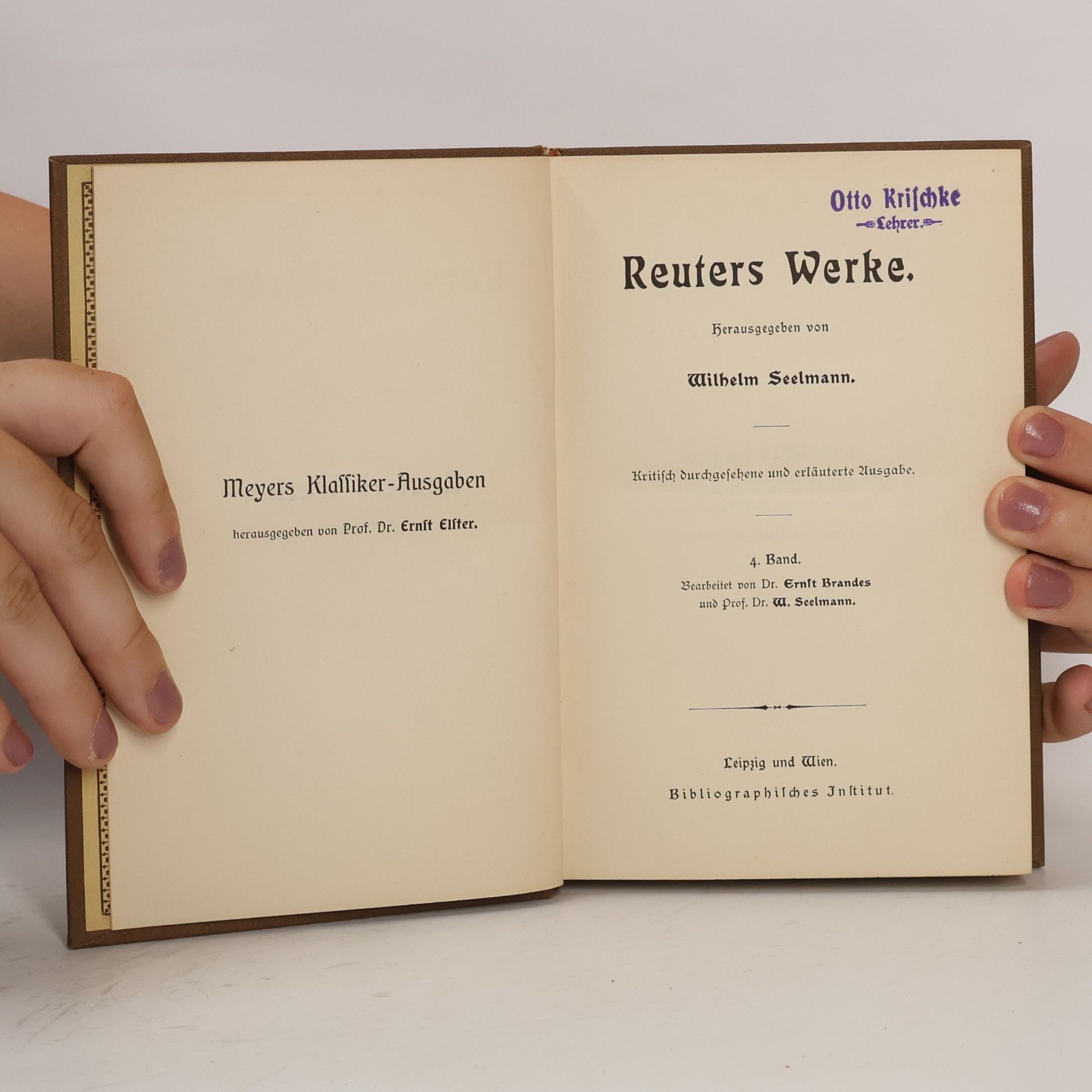 Wilhelm Seelmann Reuters Werke 4