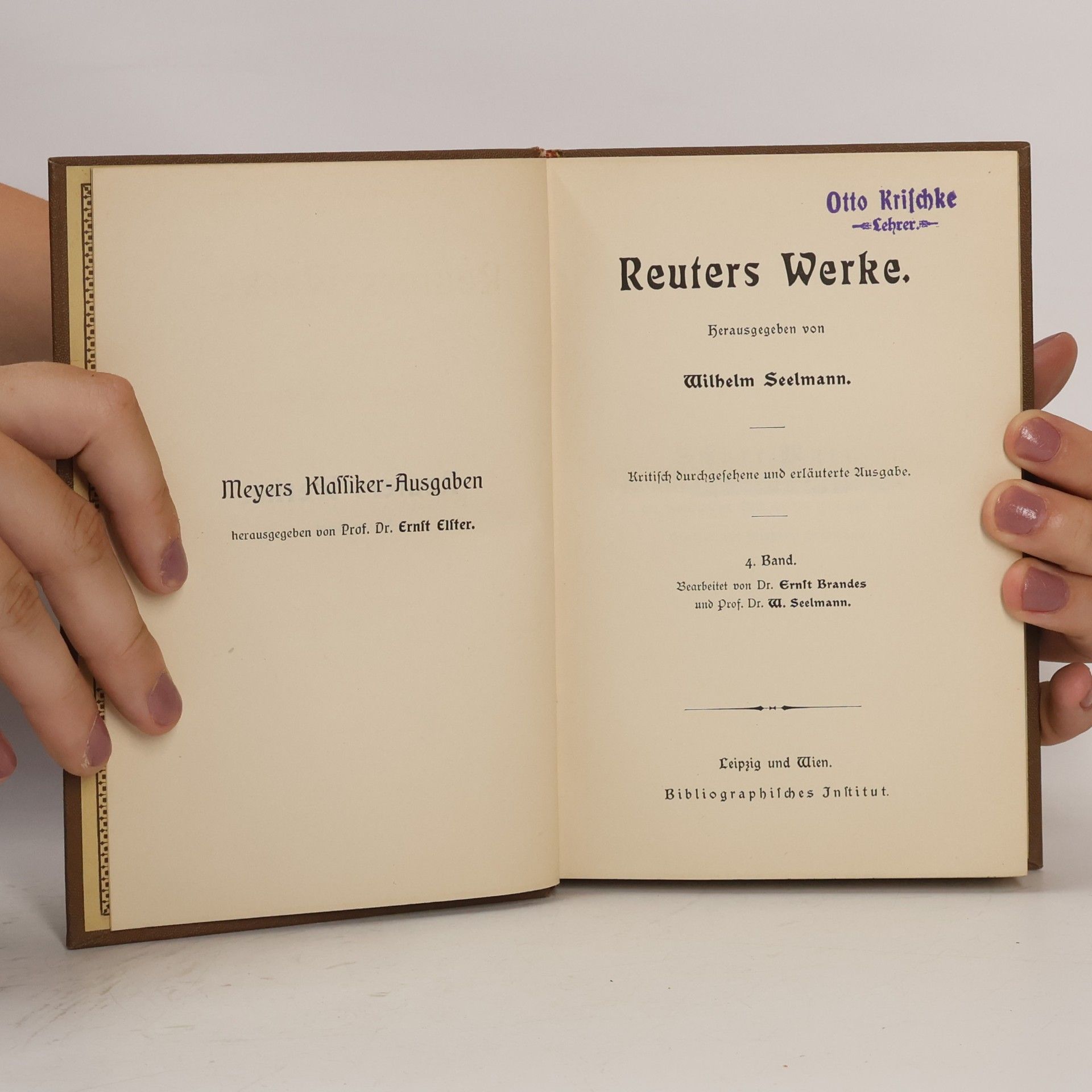 Wilhelm Seelmann Reuters Werke 4