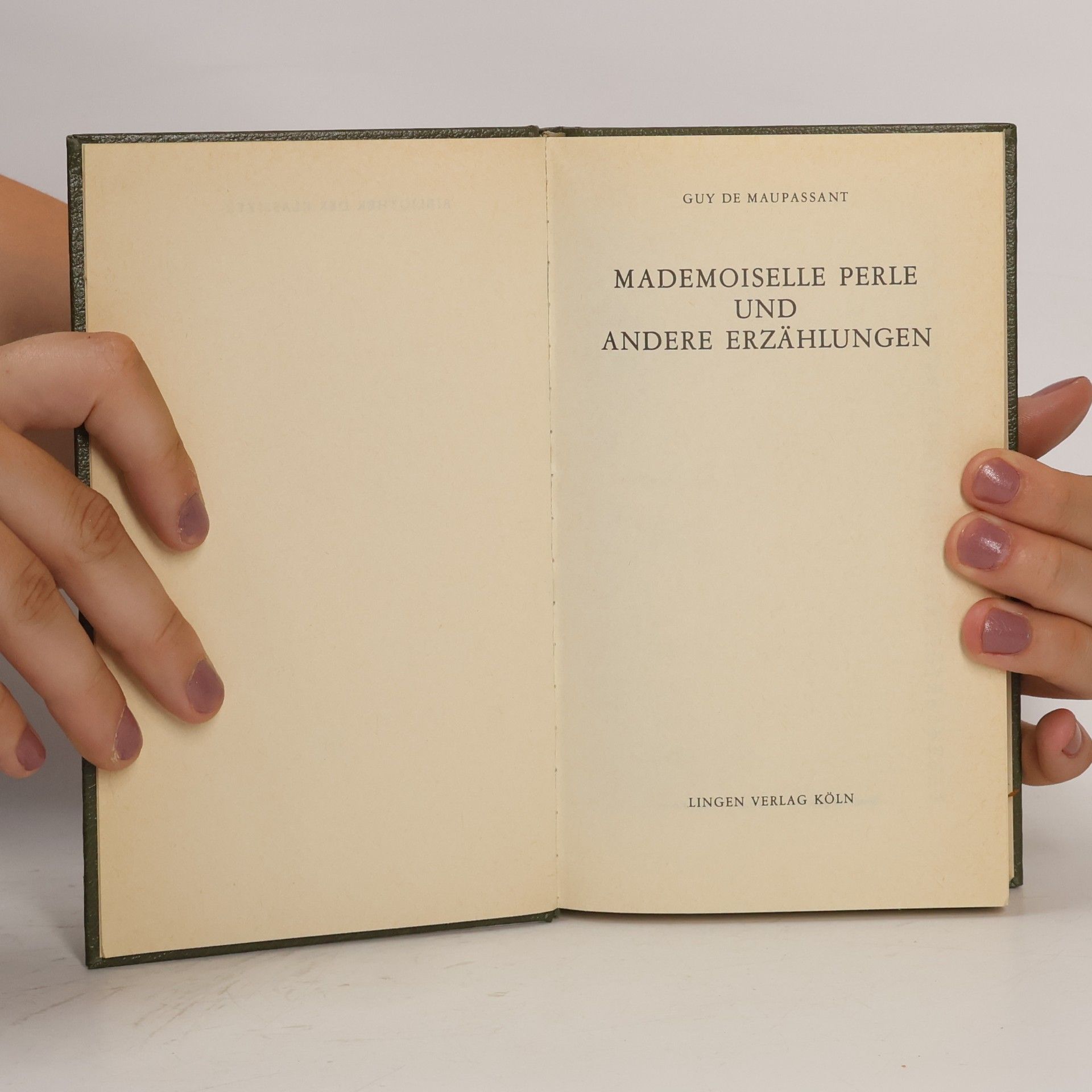 Guy de Maupassant Mademoiselle Perle und andere Erzählungen