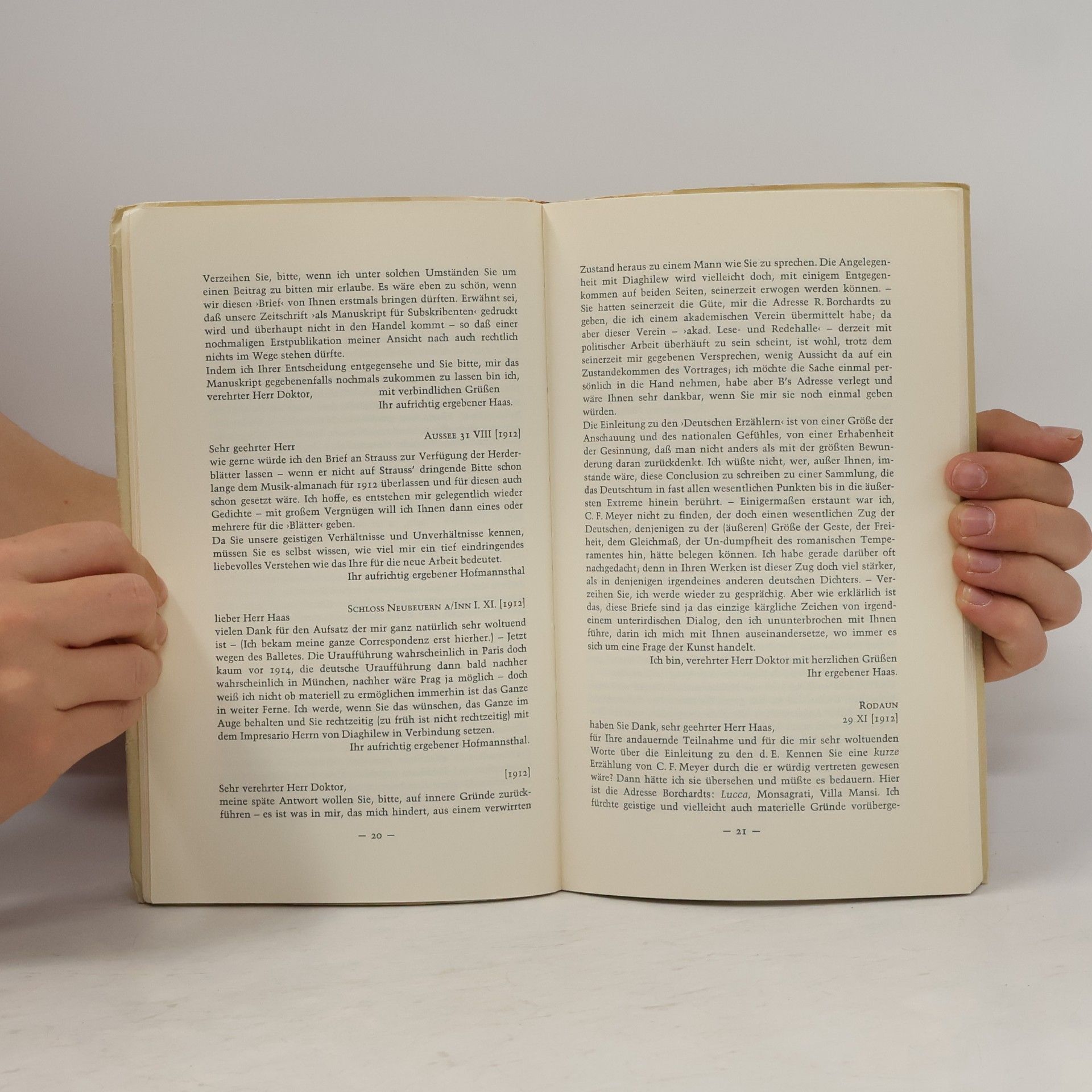 Hugo von Hofmannsthal Hugo von Hofmannsthal/Willy Haas. Ein Briefwechsel