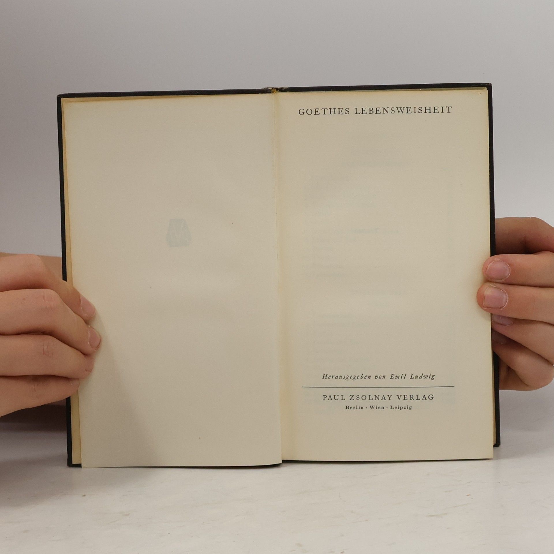 Emil Ludwig Goethe Lebensweisheit