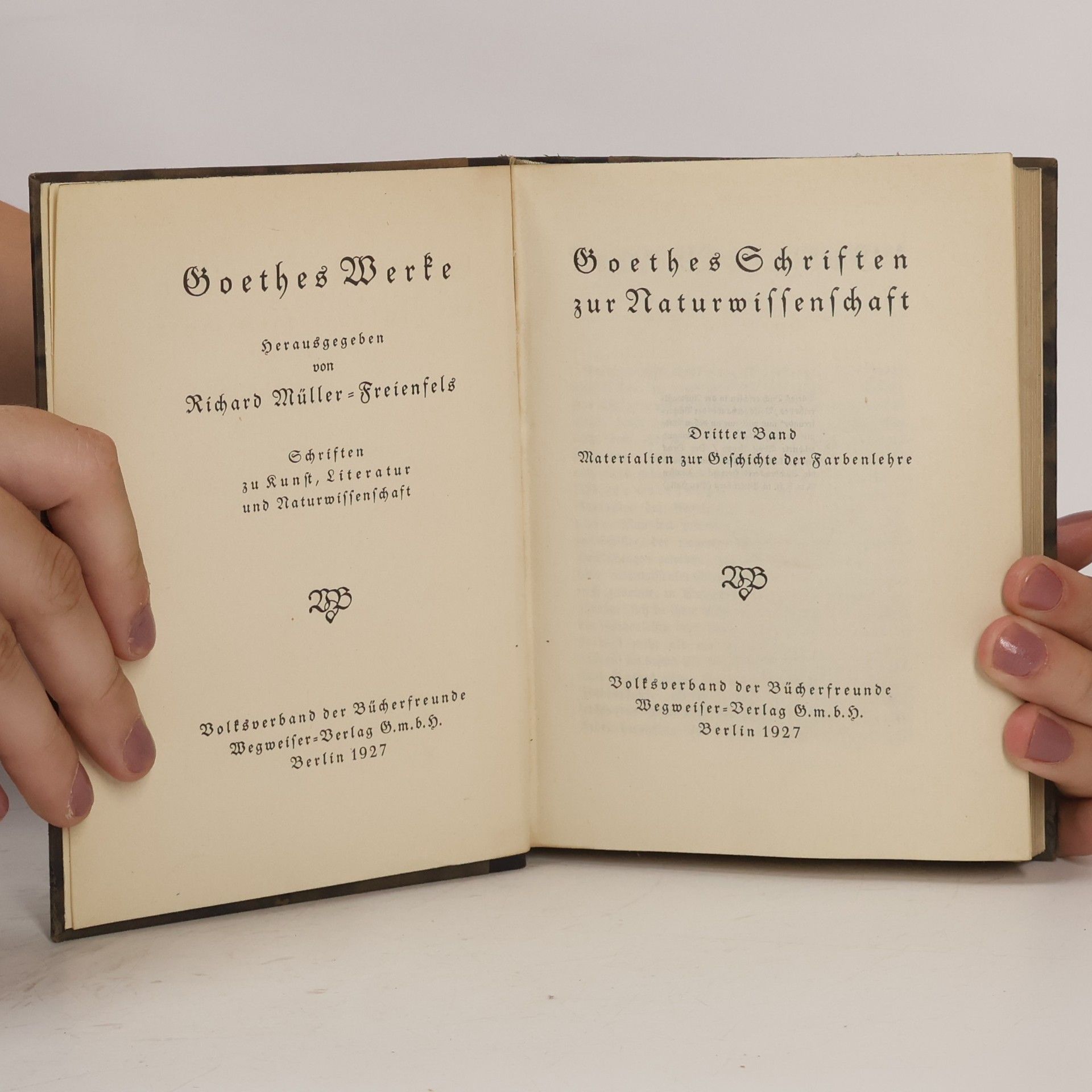 Johann Wolfgang von Goethe Schriften zur Naturwissenschaft