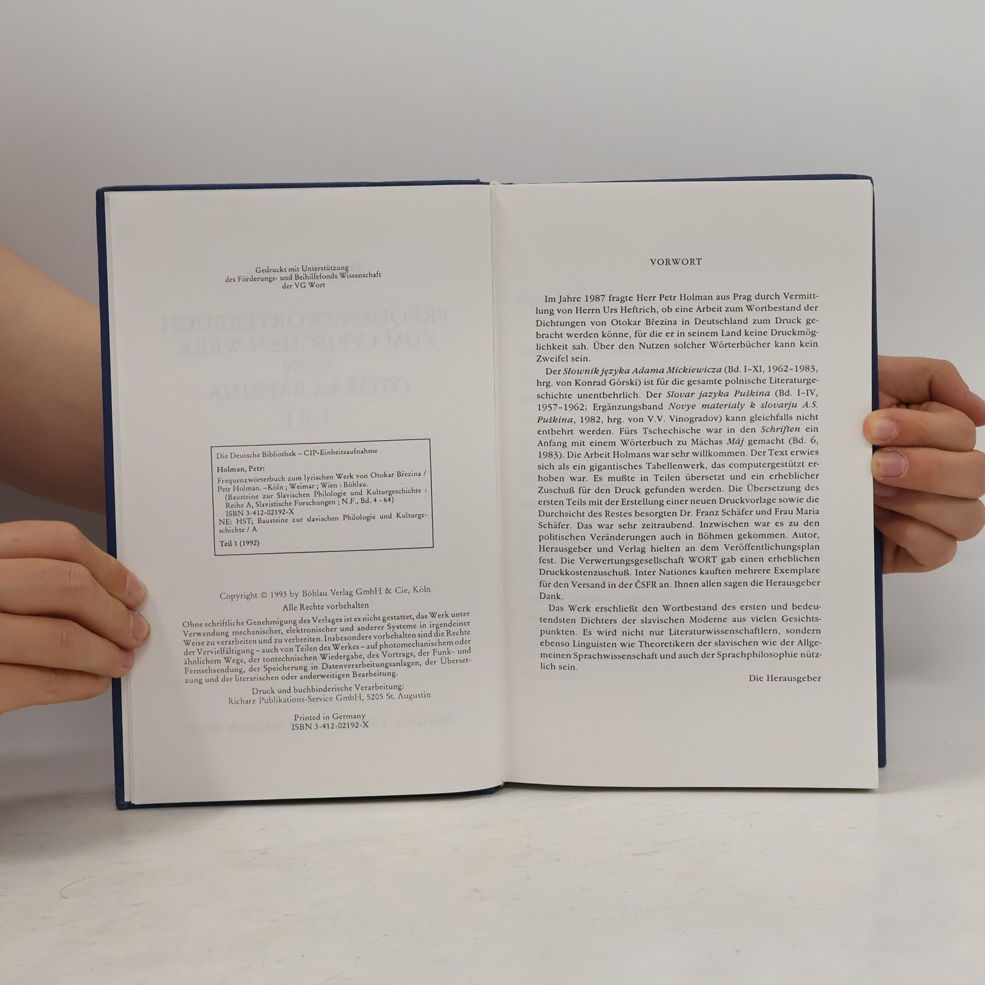 Petr Holman Bausteine zur Slavischen Philologie und Kulturgeschichte - 1: Frequenzwörterbuch zum lyrischen Werk von Otokar Březina