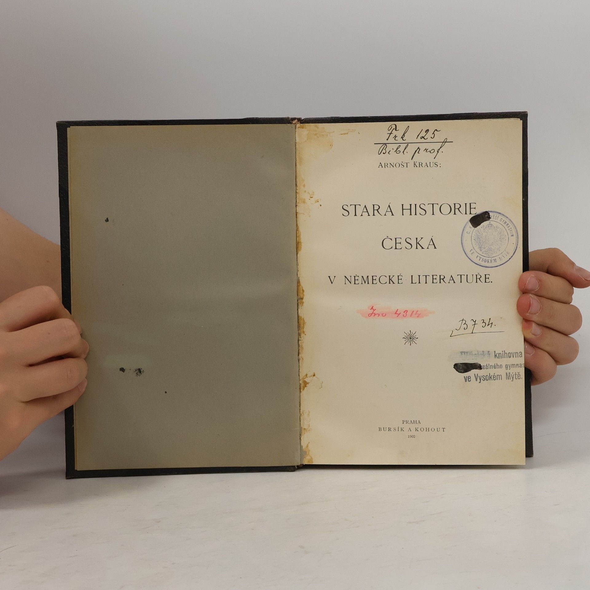 Arnošt Kraus Stará historie Česka v německé literatuře