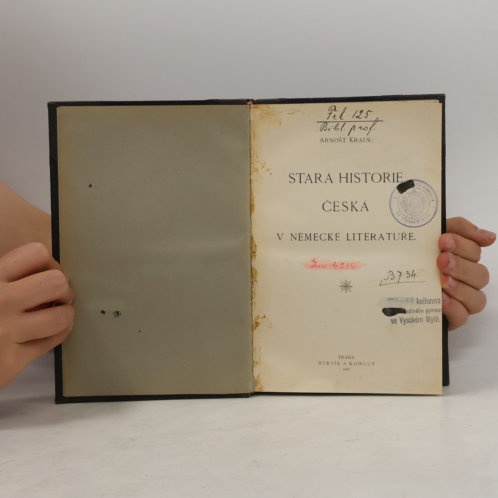 Arnošt Kraus Stará historie Česka v německé literatuře