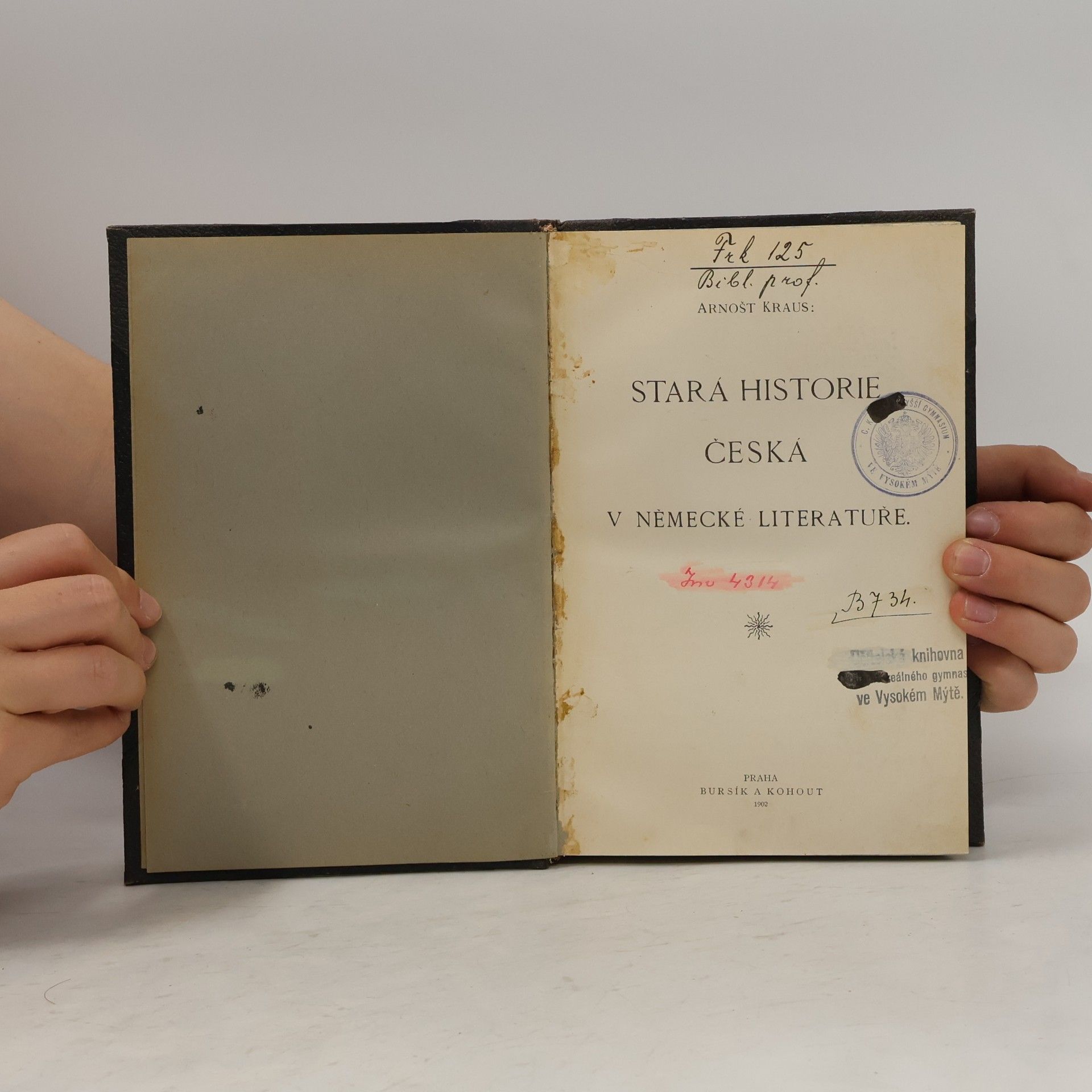 Arnošt Kraus Stará historie Česka v německé literatuře