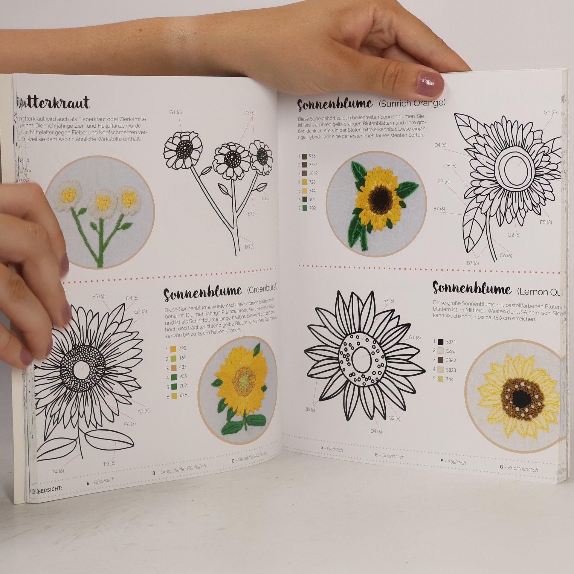 Kristen Gula 200 gestickte Blumen