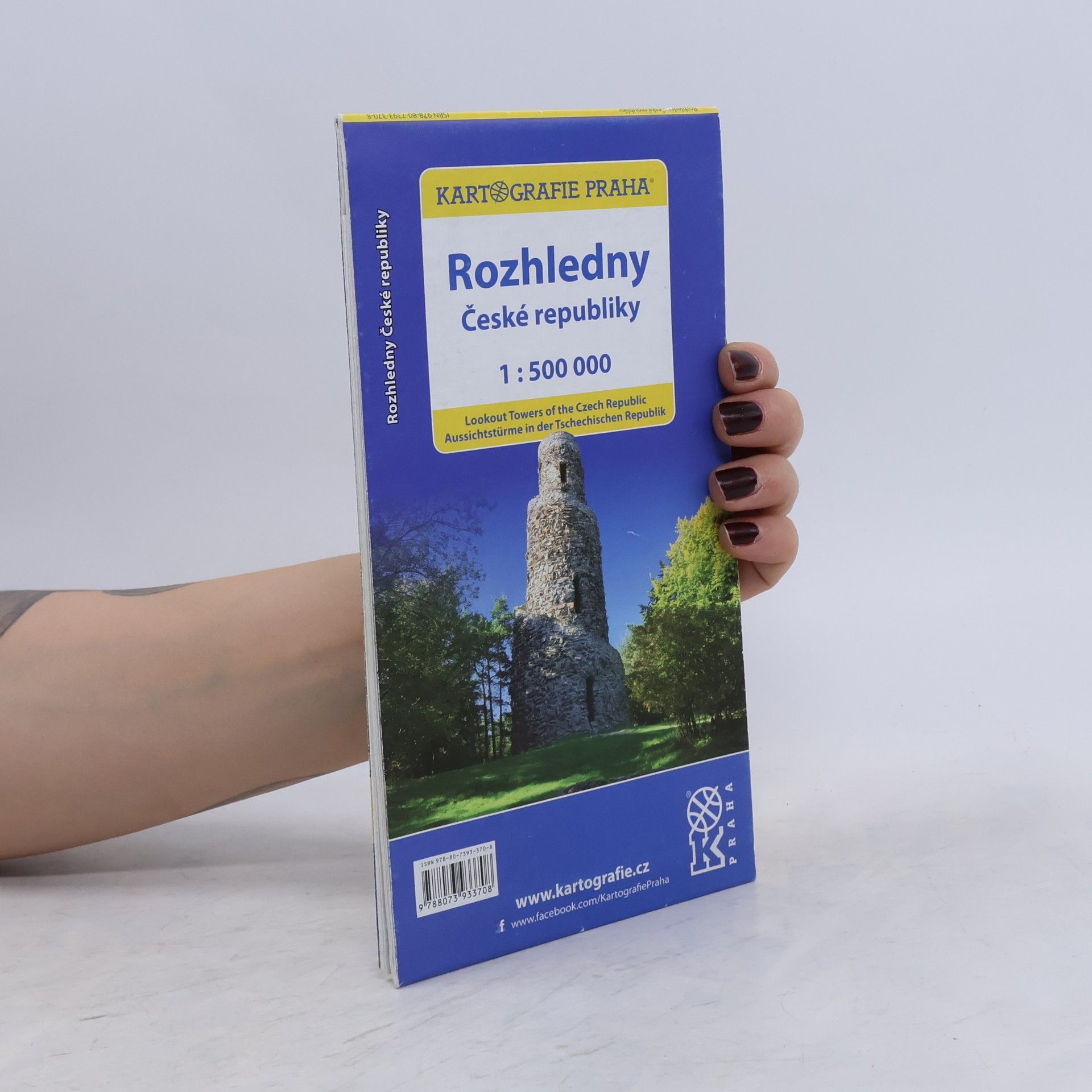 Kartografie Praha Rozhledny České republiky 1:500 000