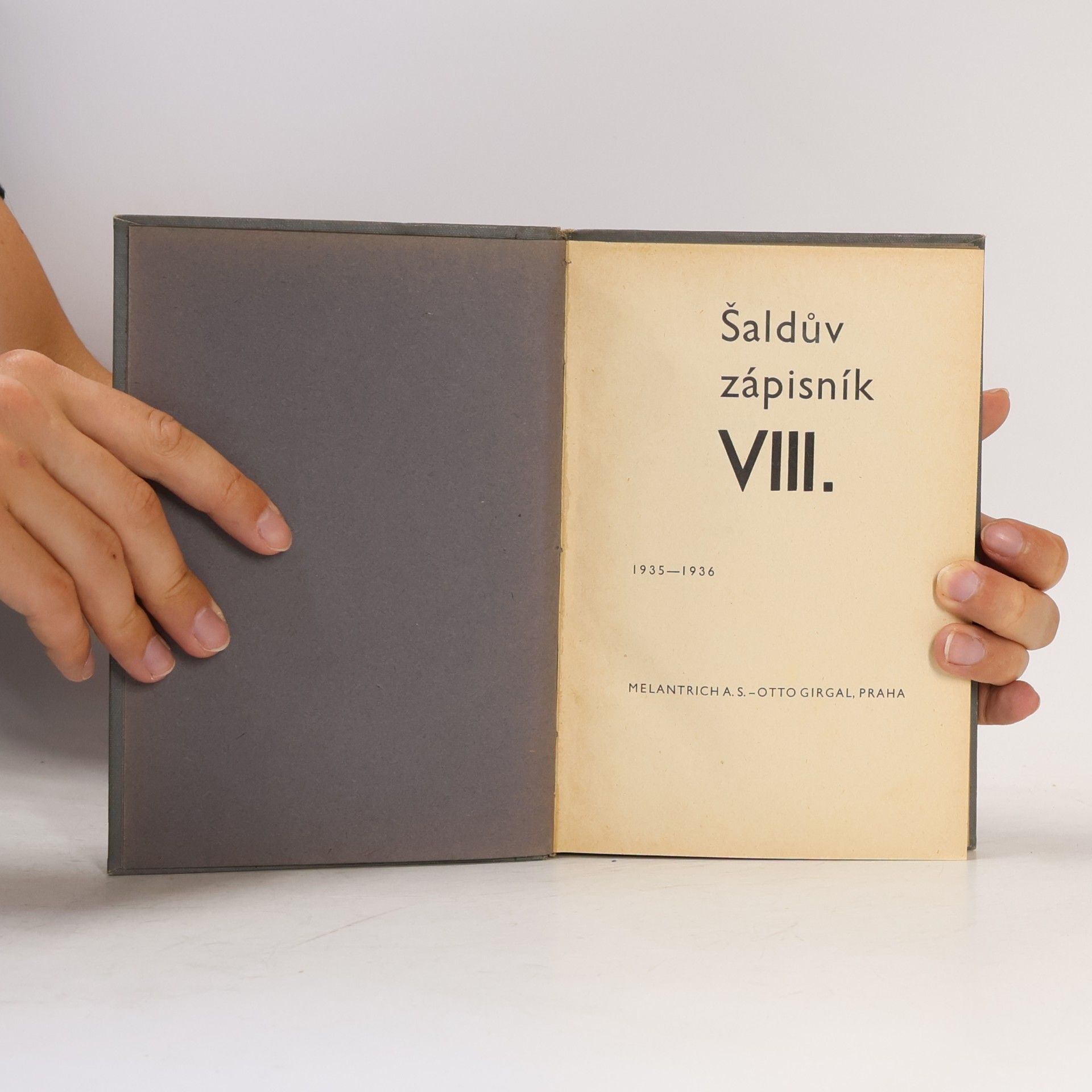 František Xaver Šalda Šaldův zápisník VIII., 1935-1936
