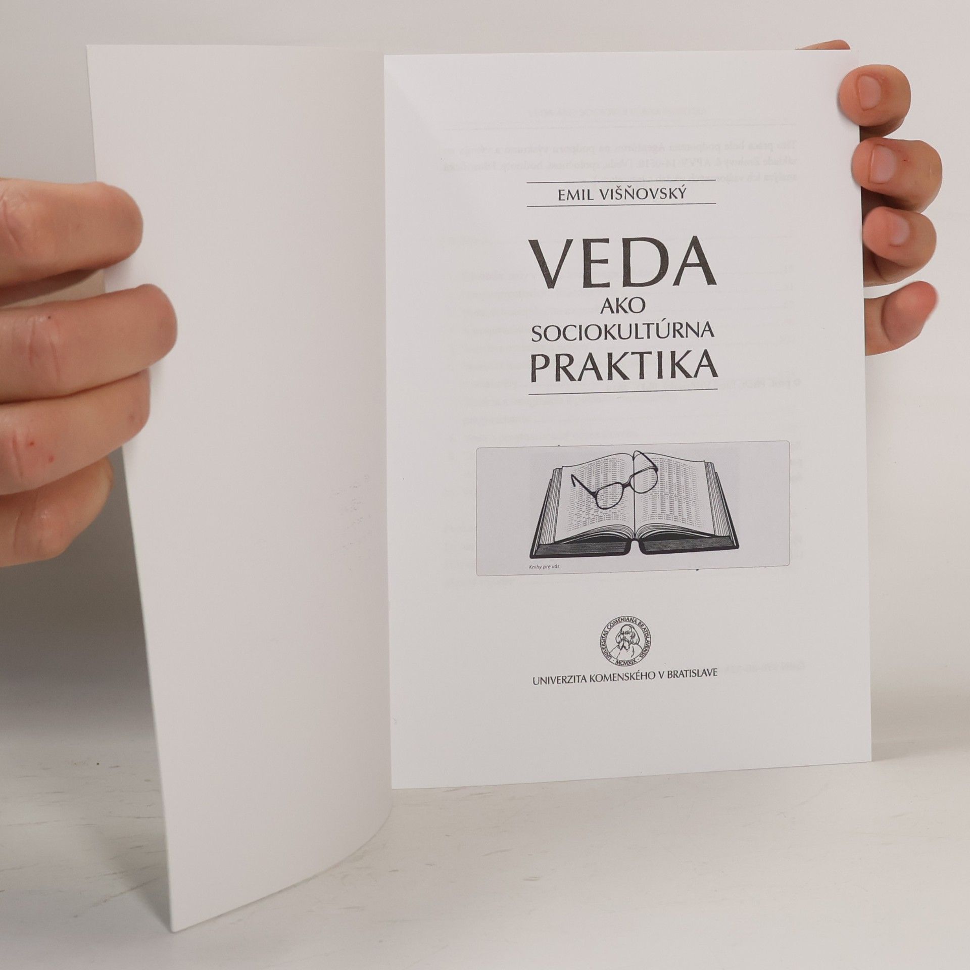 Emil Višňovský Veda ako sociokultúrna praktika