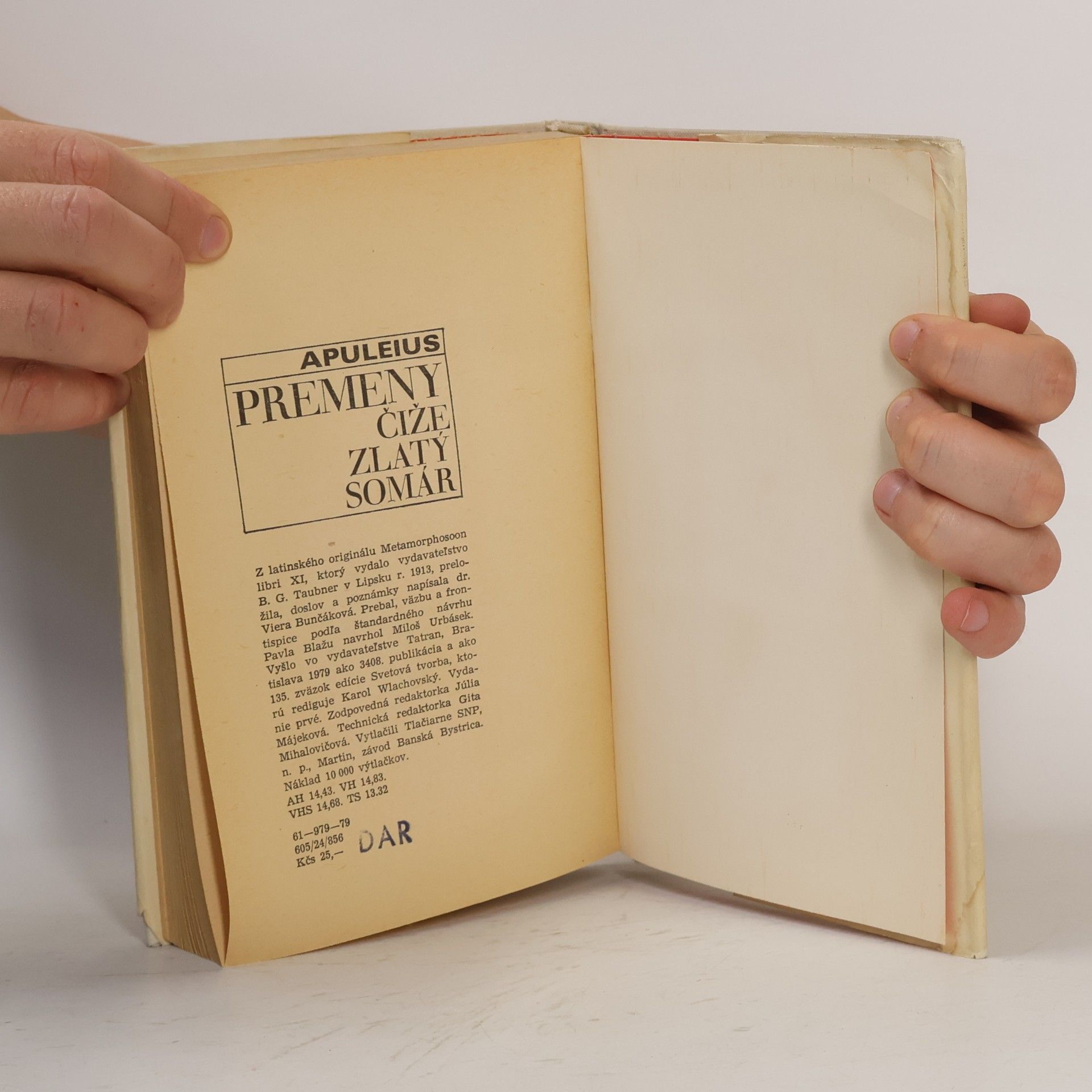 Lucius Apuleius Premeny čiže zlatý somár