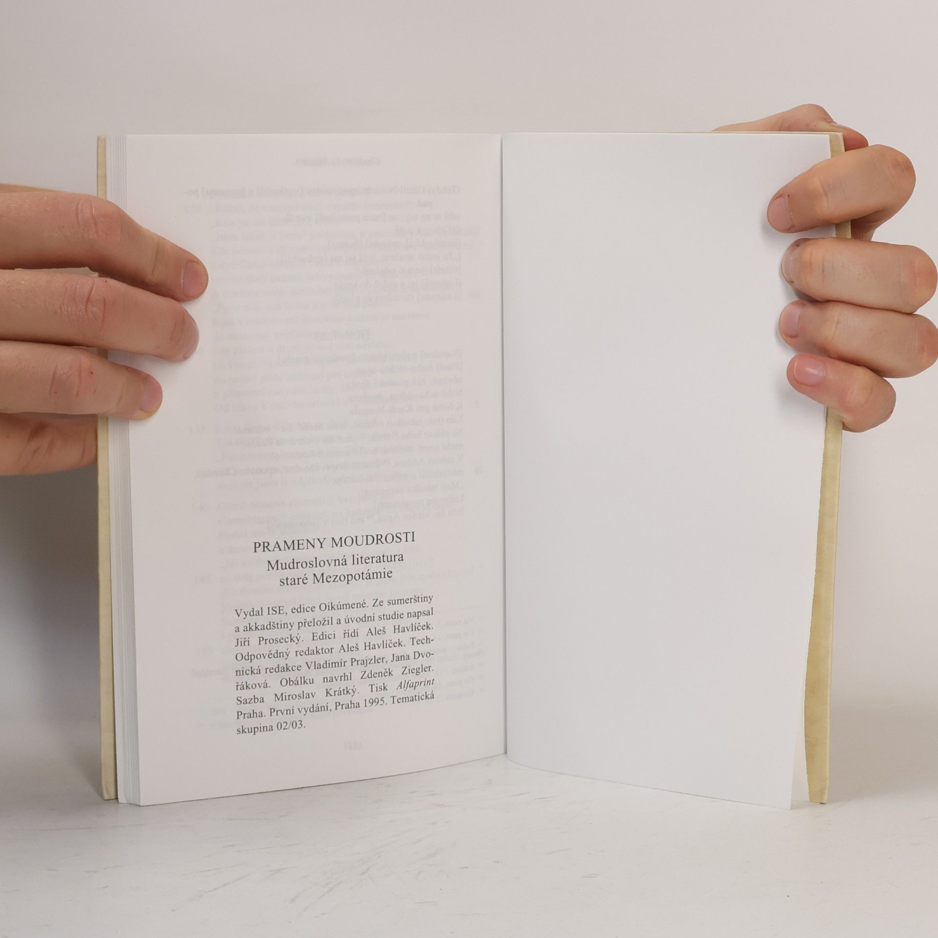 Jiří Prosecký Prameny moudrosti. Mudroslovná literatura staré Mezopotámie