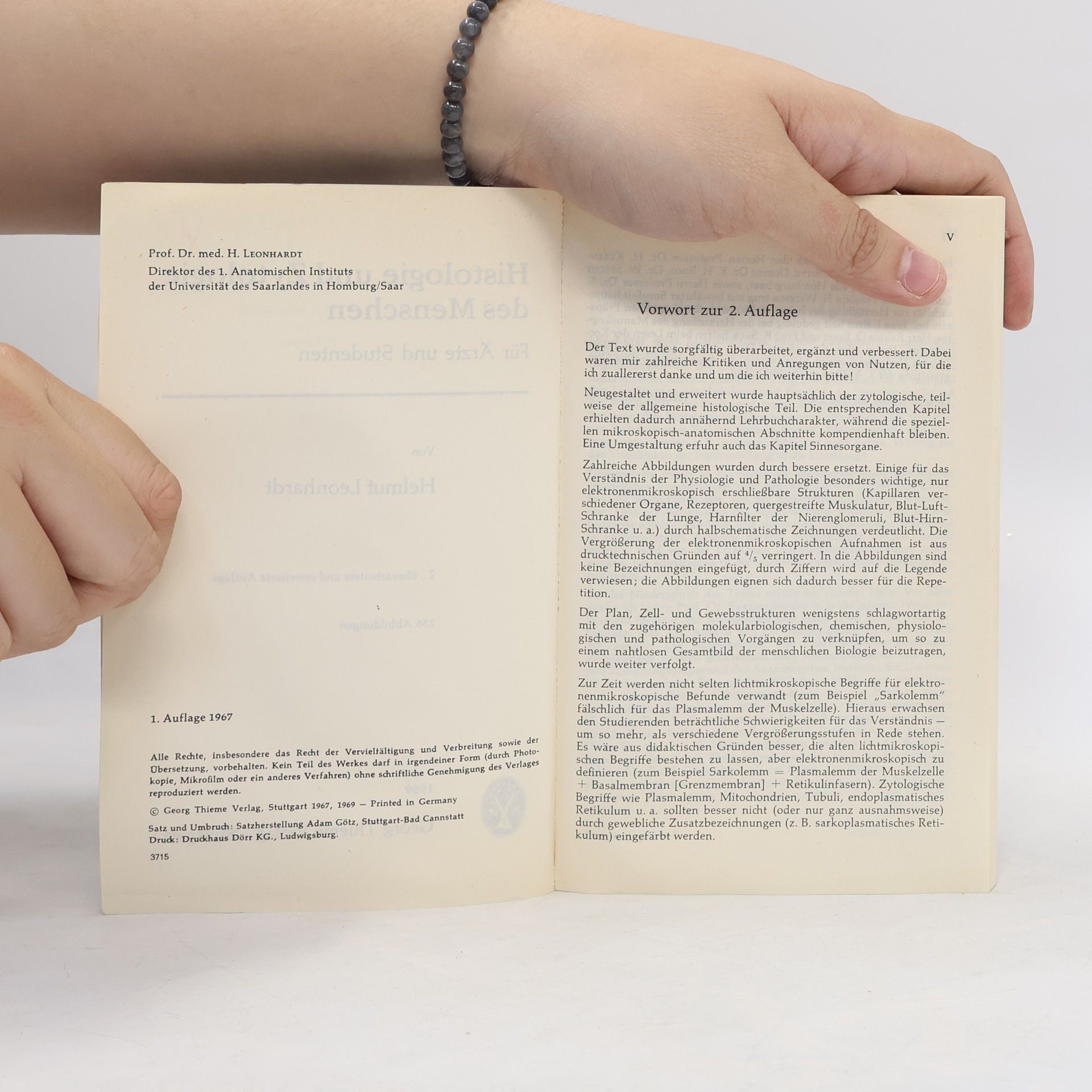 Helmut Leonhardt Histologie und Zytologie des Menschen
