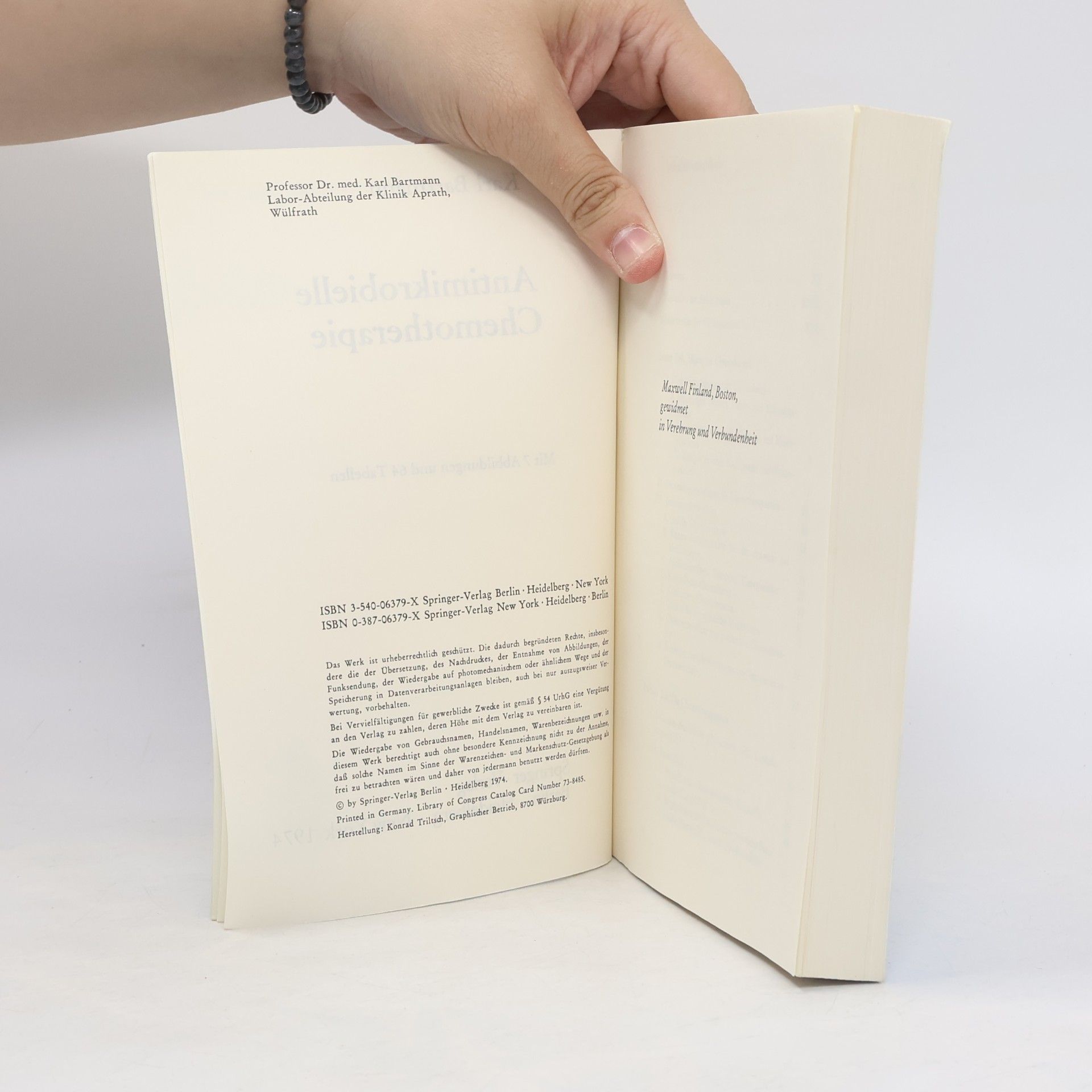 Karl Bartmann Heidelberger Taschenbücher - 137: Antimikrobielle Chemotherapie