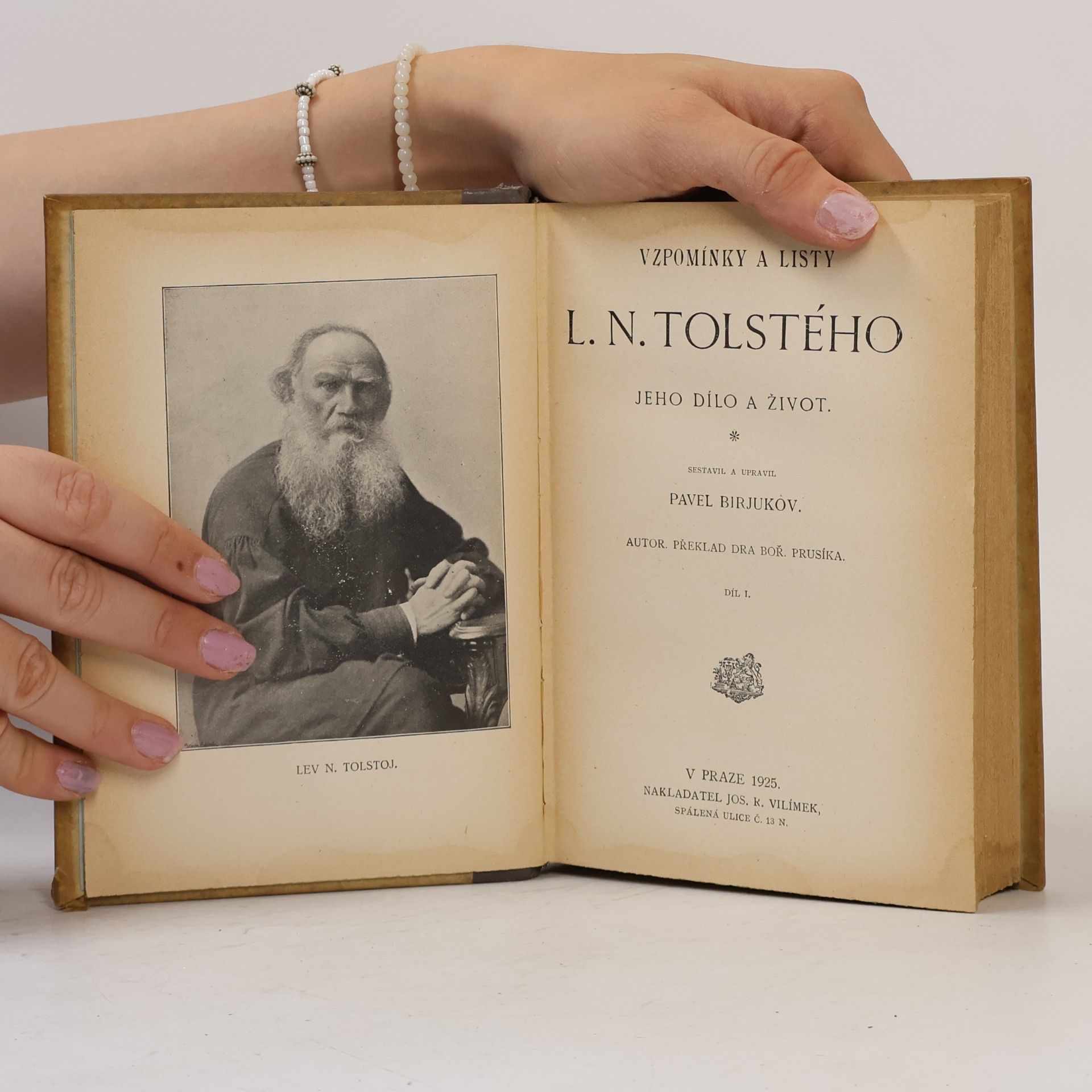 Lew Nikolajewitsch Tolstoi Vzpomínky a listy L. N. Tolstého. Jeho dílo a život I. díl