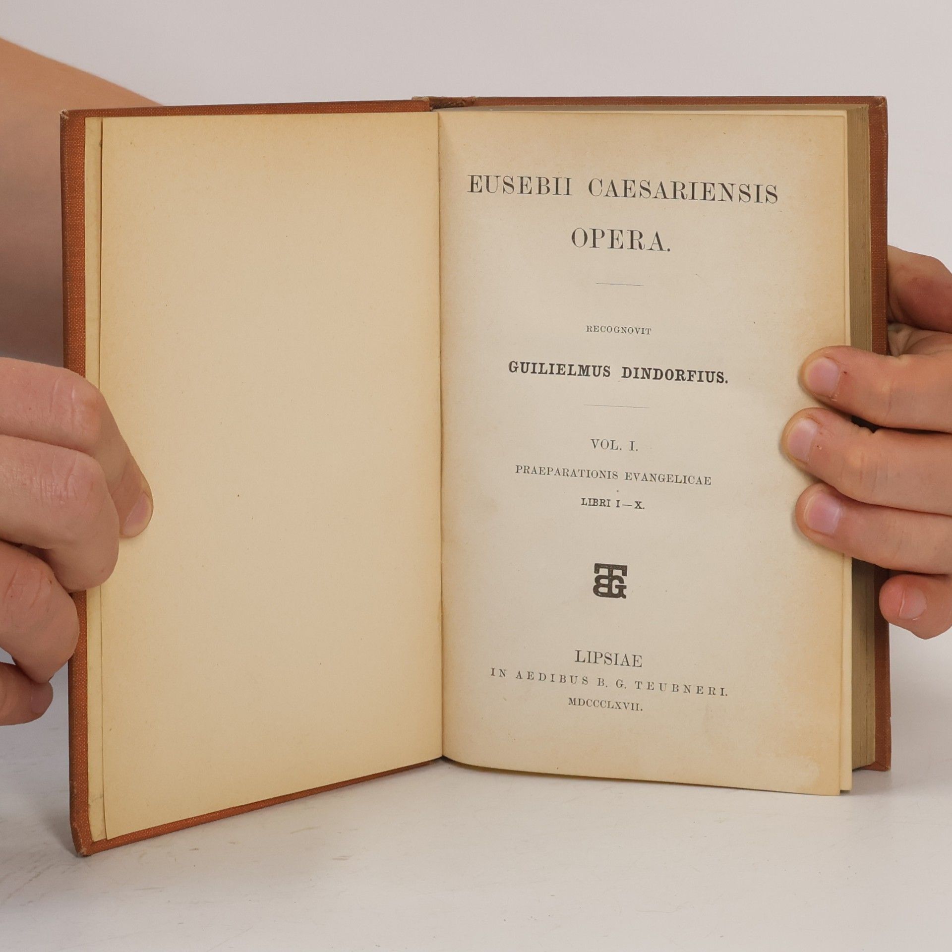 Guilielmus Dindorf Eusebii Caesariensis Opera I.