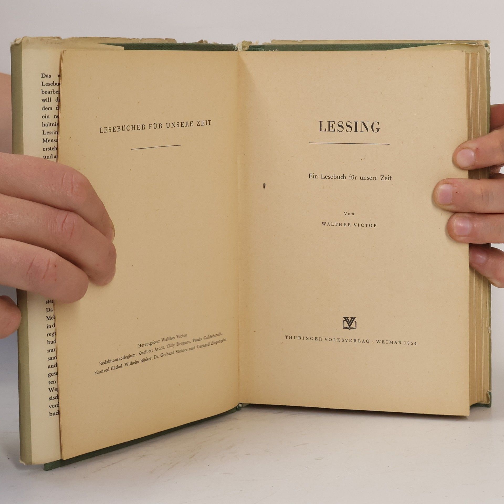 Walther Victor Lessing. Ein Lesenbuch für unsere Zeit