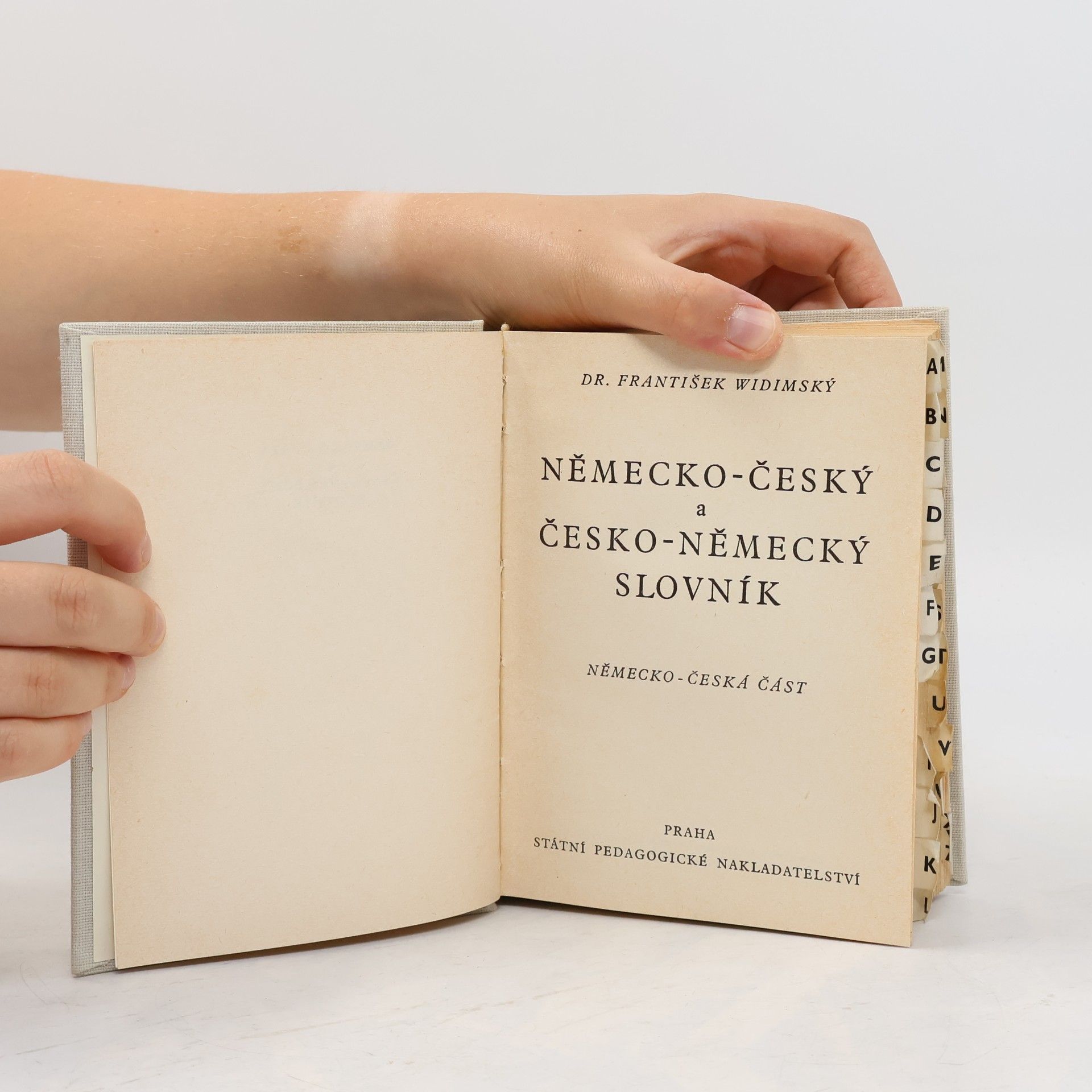 František Widimský Německo-český a česko-německý slovník. Německo-česká část