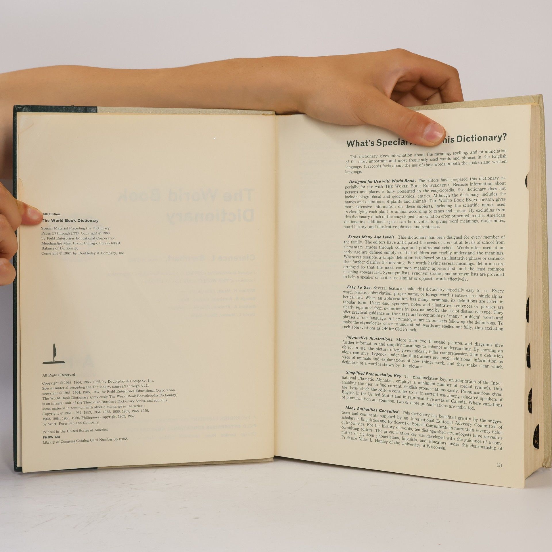 Thorndike Barnhart The World Book Encyclopedia Dictionary A-K