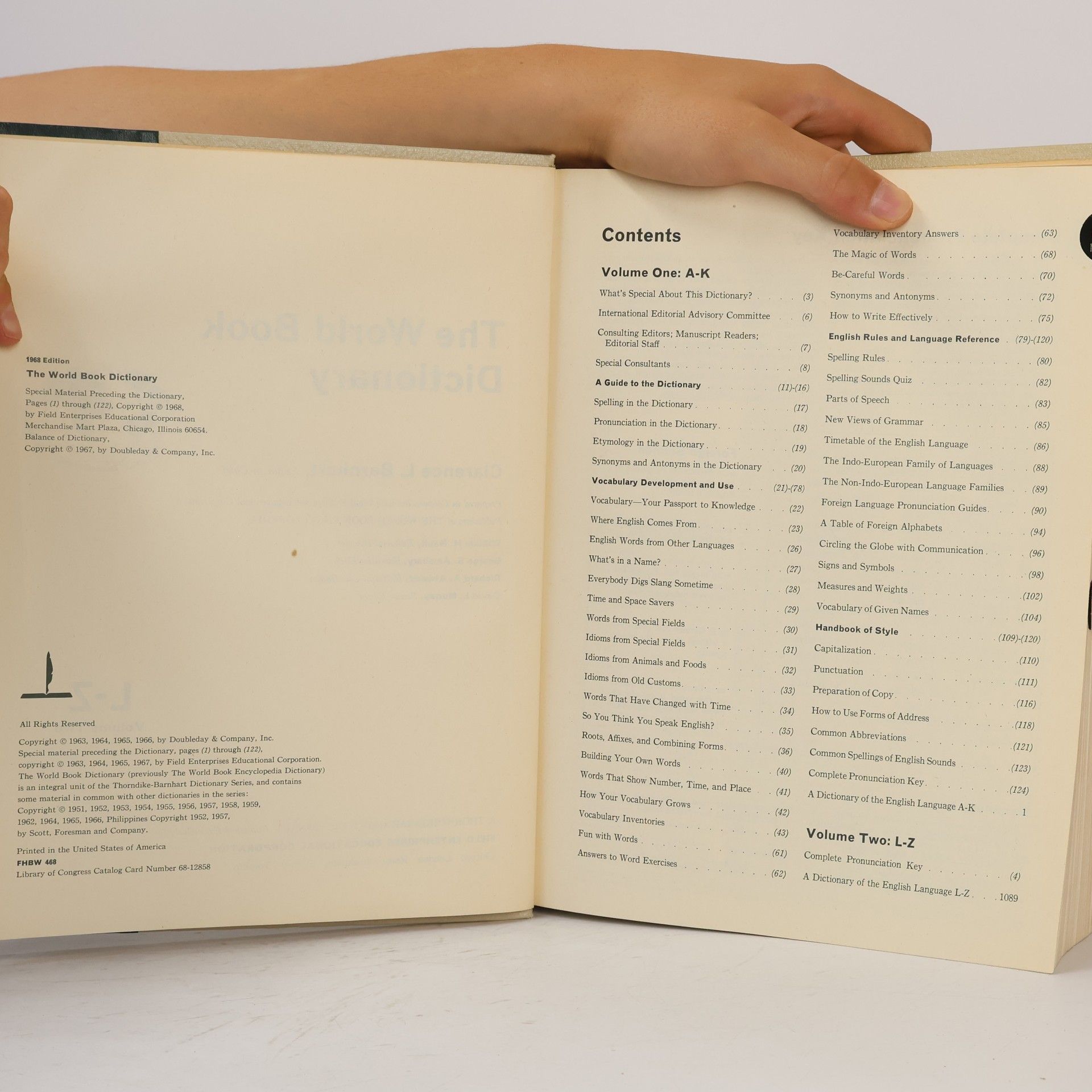 Thorndike Barnhart The World Book Encyclopedia Dictionary L-Z