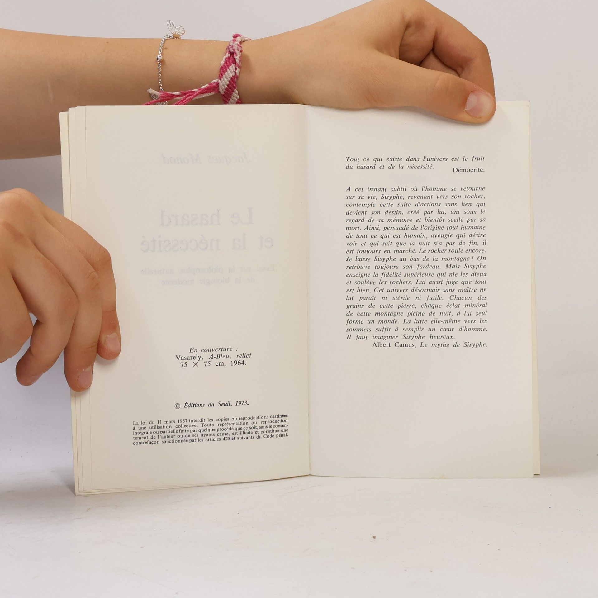 Jacques Monod Le hasard et la nécessité