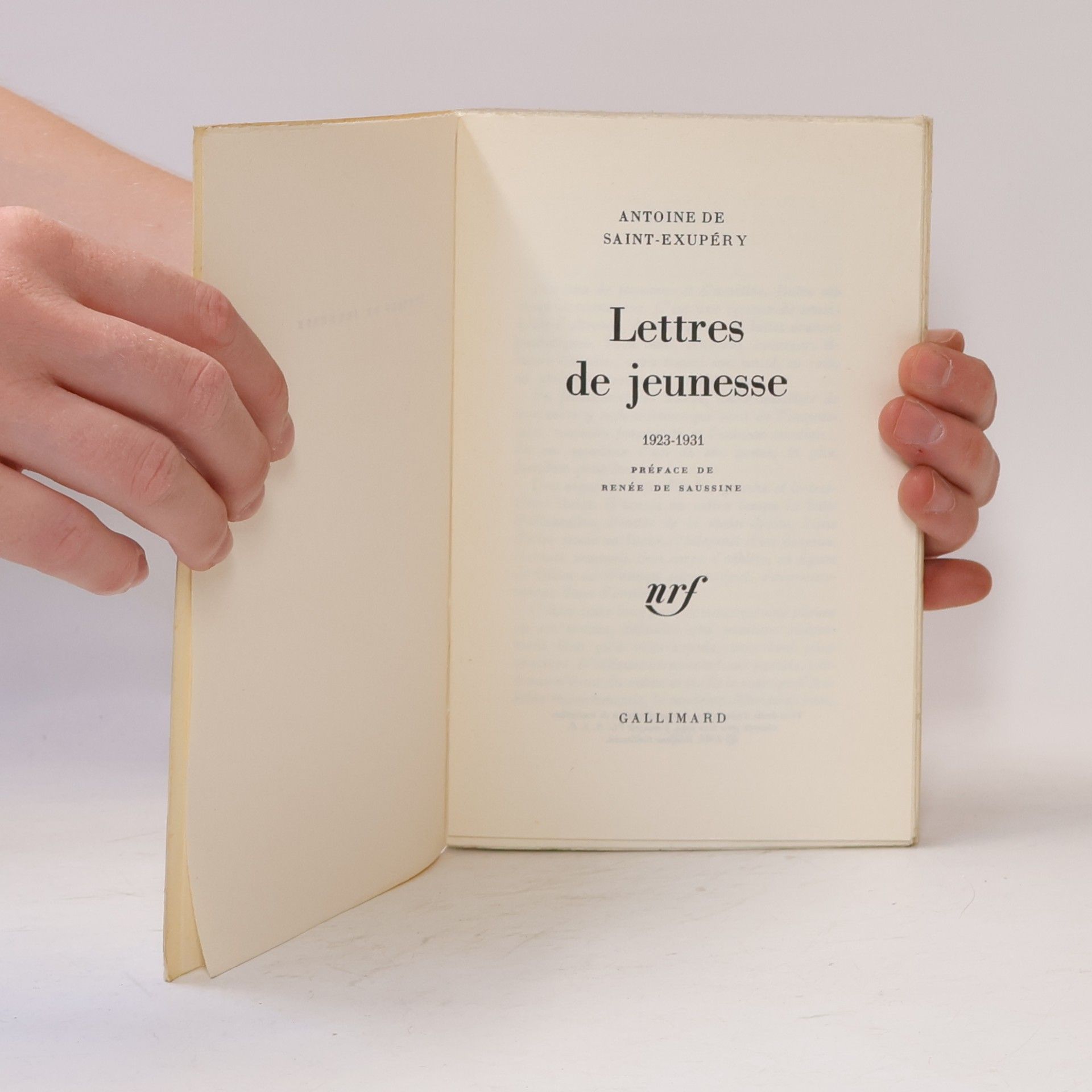 Antoine de Saint-Exupéry Lettres de jeunesse 1923 - 1931