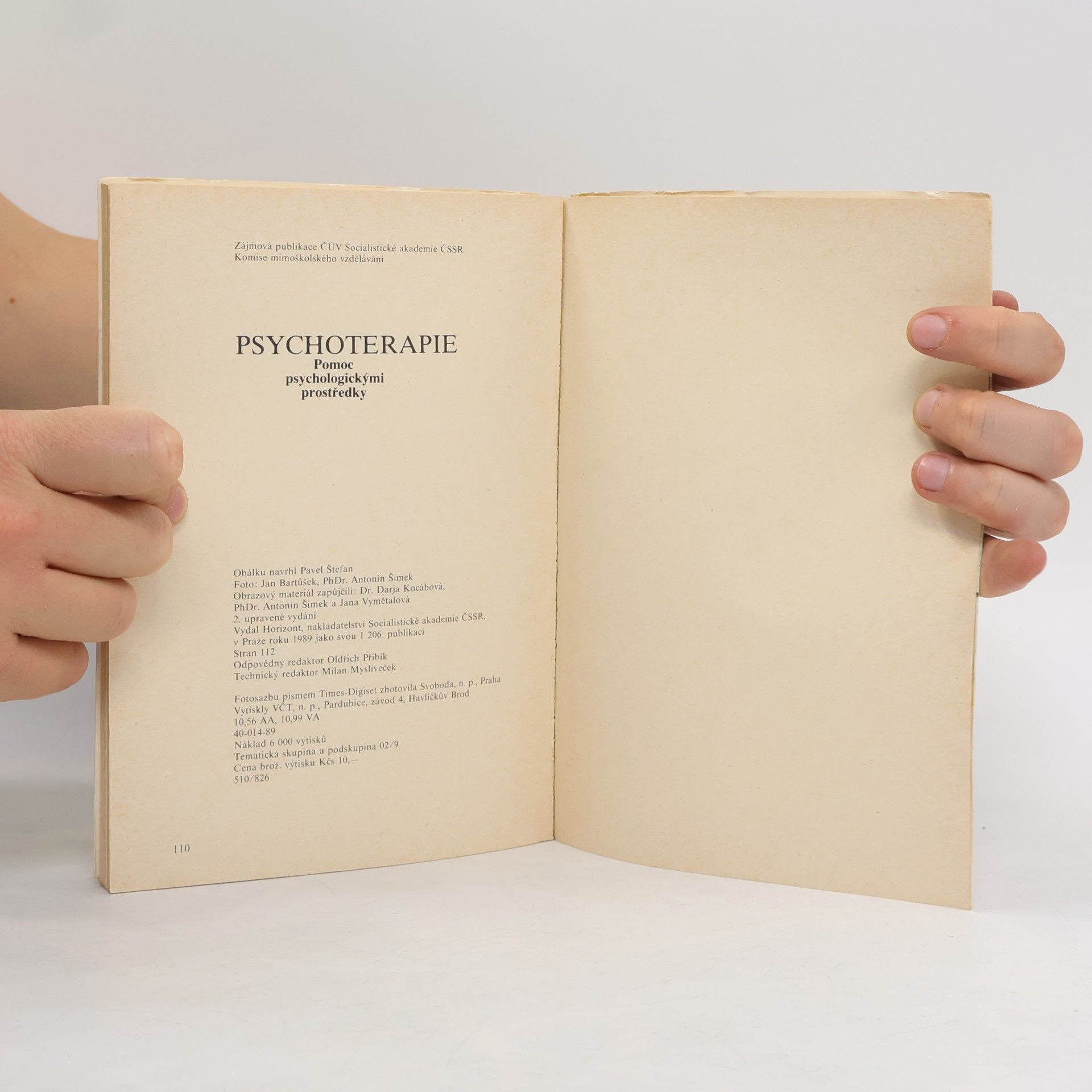 Jan Vymětal Psychoterapie: Pomoc psychologickými prostředky