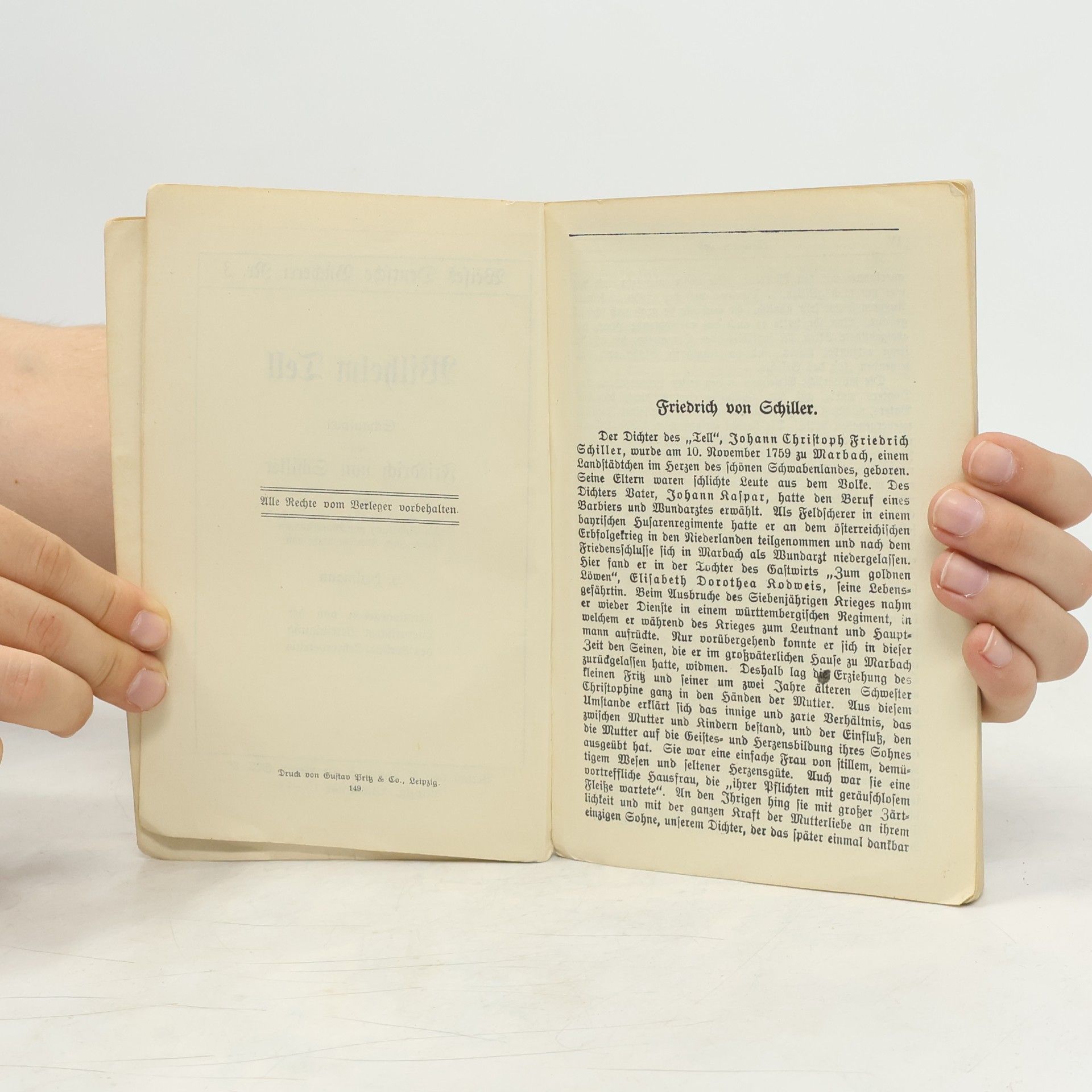Friedrich Schiller Weises Deutsche Bücherei 3: Wilhelm Tell