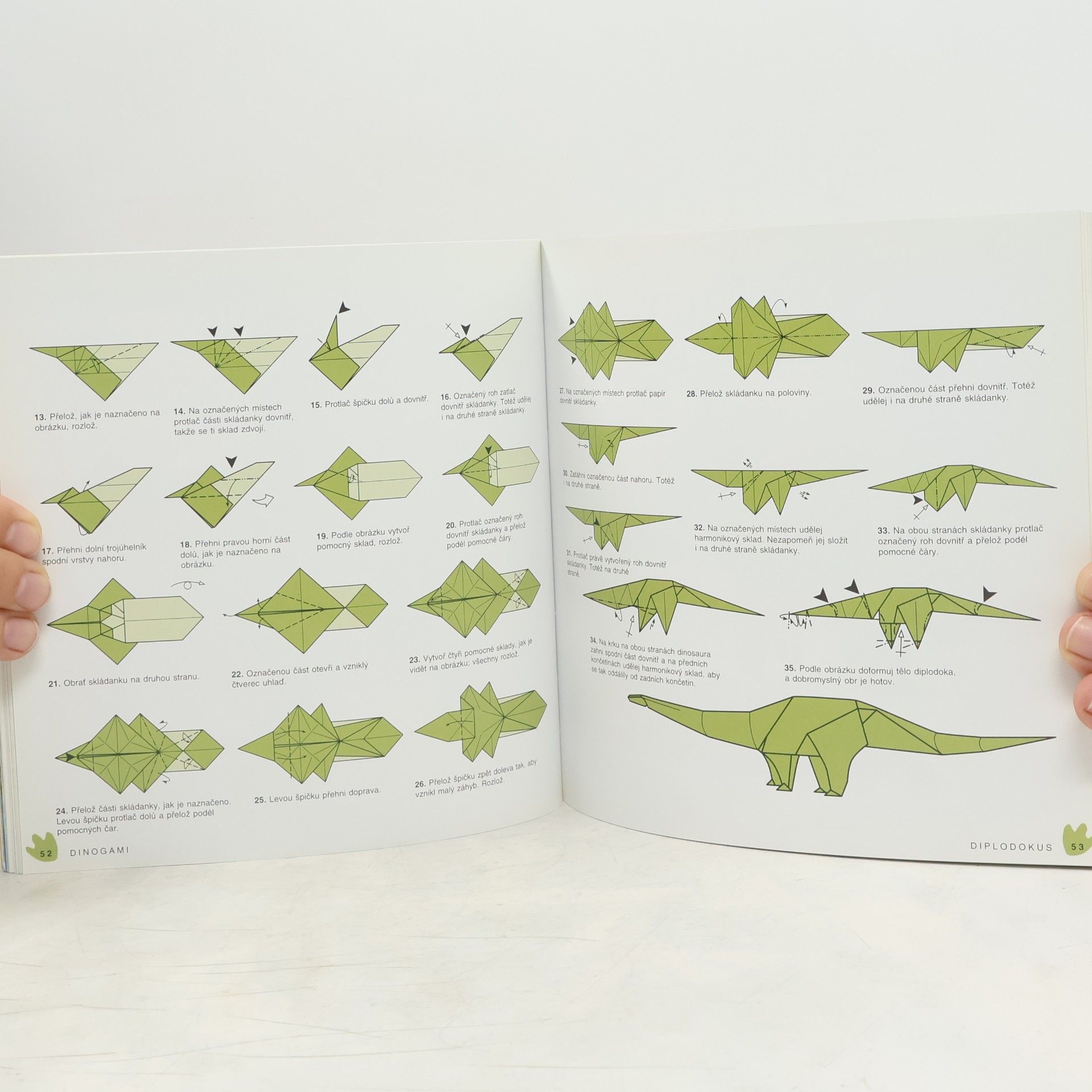 Fernando Gilgado Gómez Dinogami : 20 skládanek tvorů a rostlin z doby dinosaurů