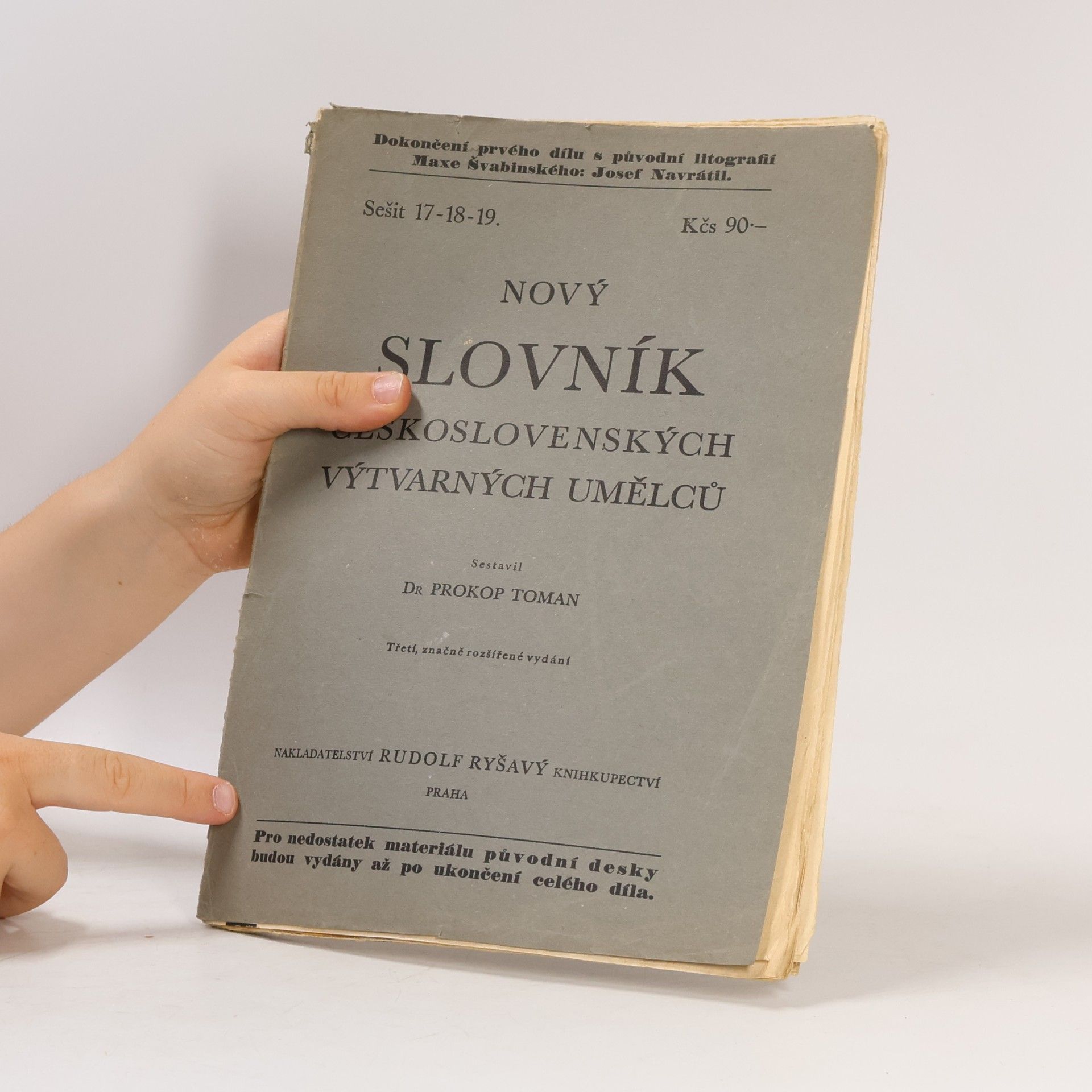 Prokop Toman Nový slovník československých výtvarných umělců 17-18-19