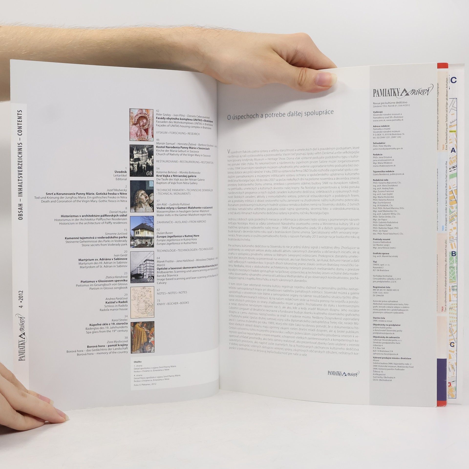 Autores varios Pamiatky a múzeá. Revue pre kultúrne dedičstvo 4/2012