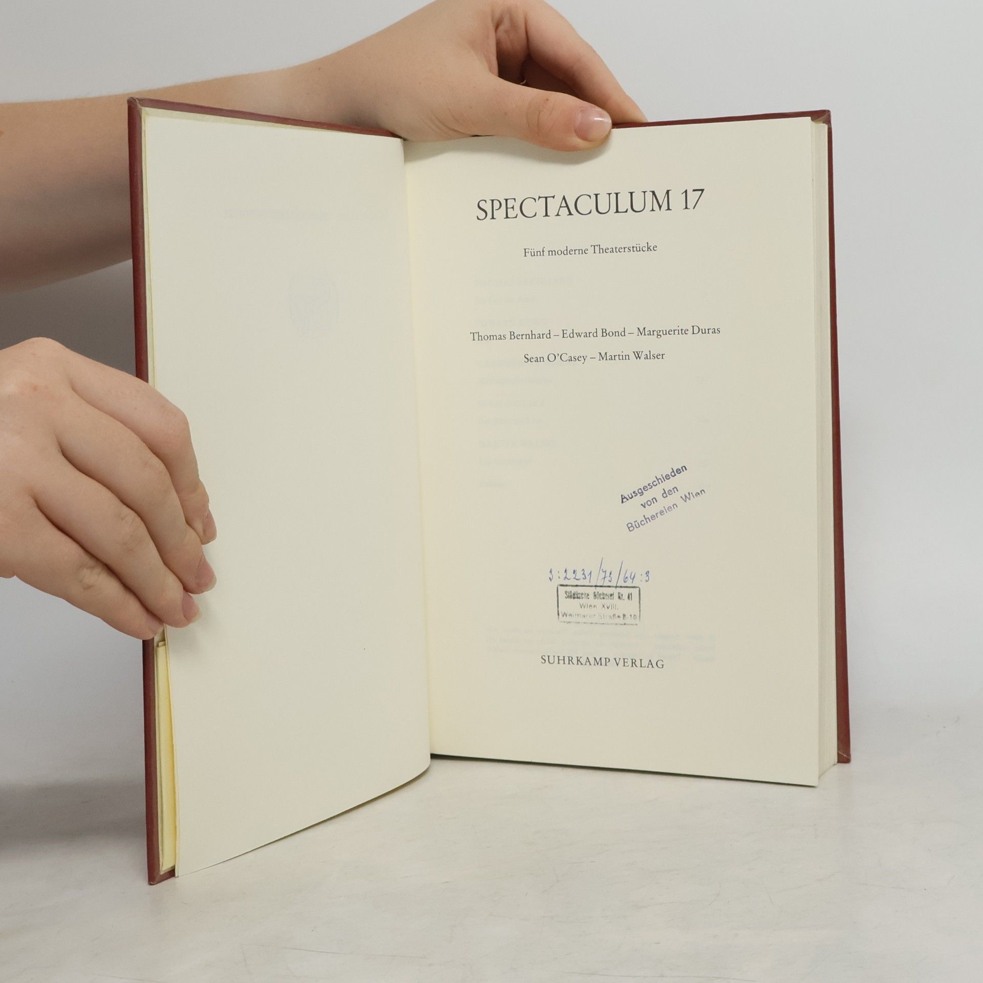 Autorenkollektiv Spectaculum 17. Fünf moderne Theatersctücke