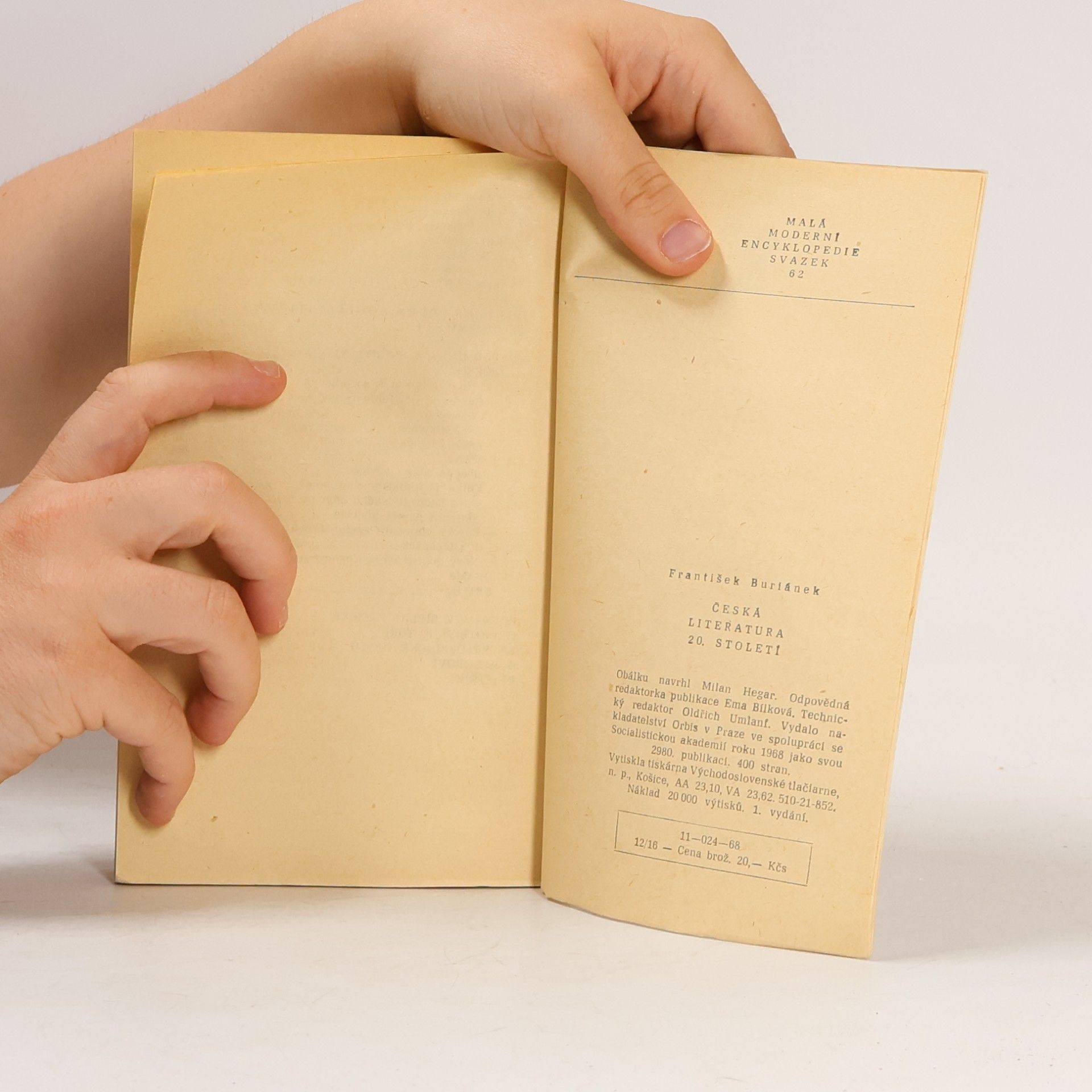František Buriánek Česká literatura 20. století. Malá moderní encyklopedie