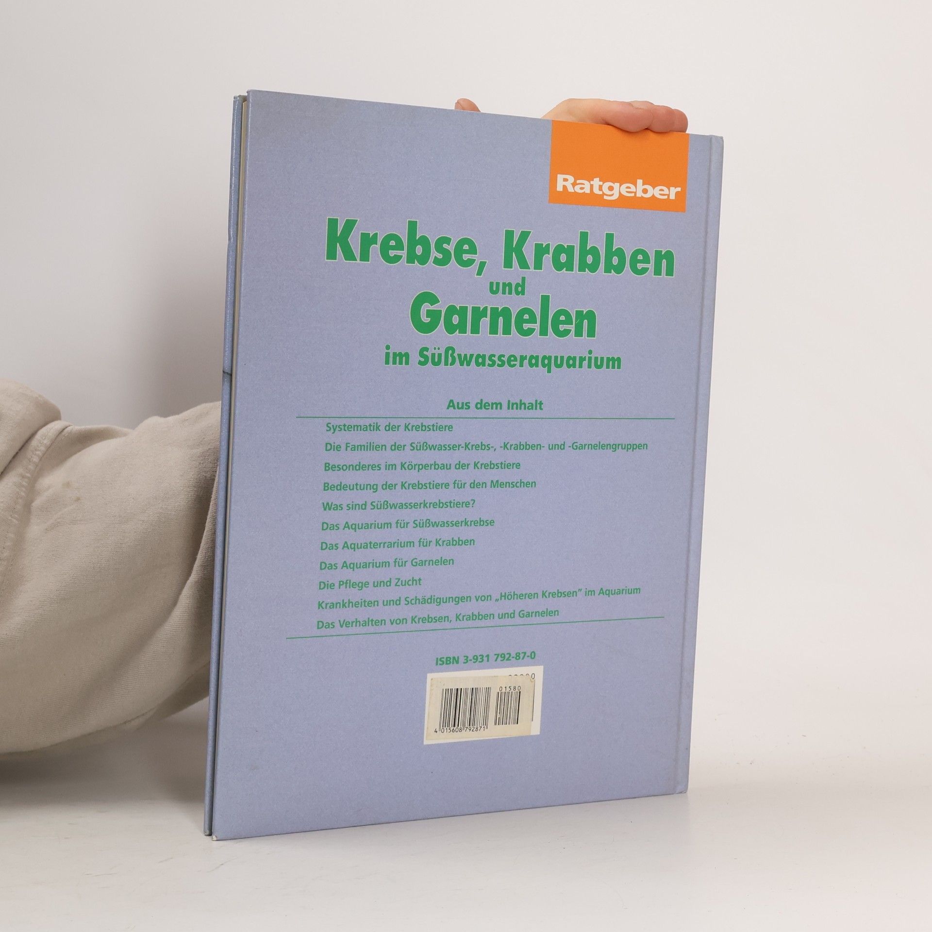 Hans Gonella Krebse, Krabben und Garnelen im Süßwasseraquarium
