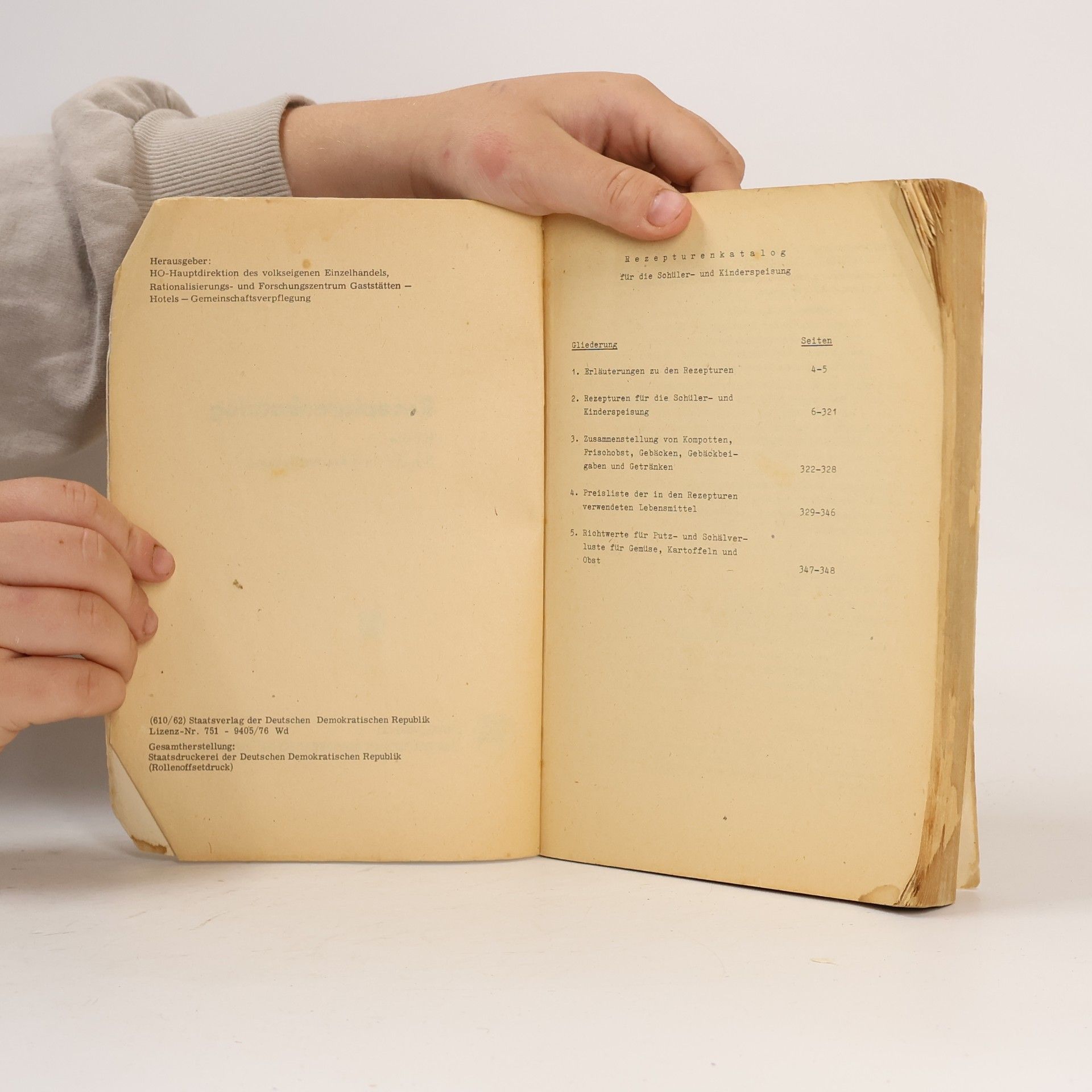 Autorenkollektiv Rezepturenkatalog für die Schüler- und Kinderspeisung