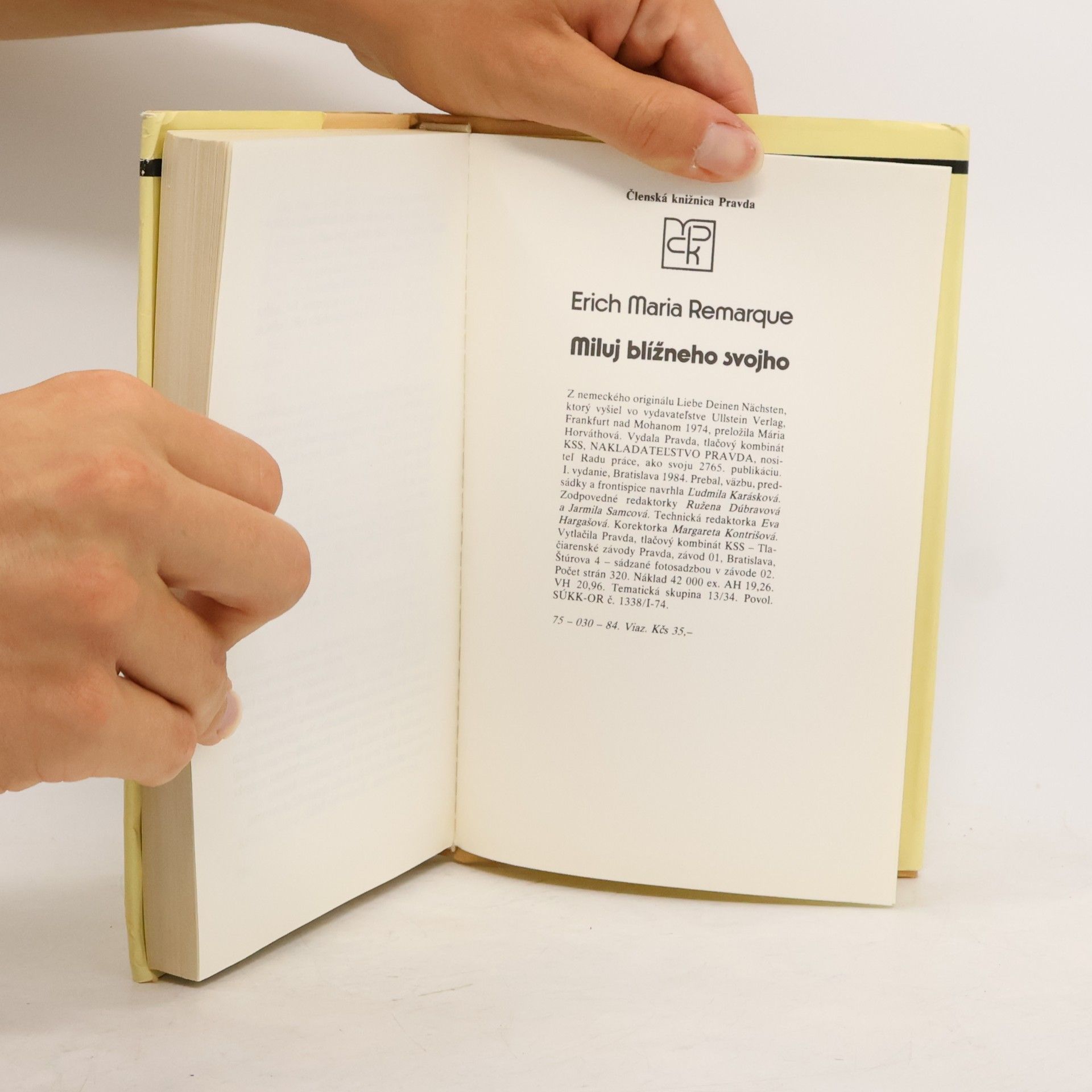 Erich Maria Remarque Miluj blížneho svojho
