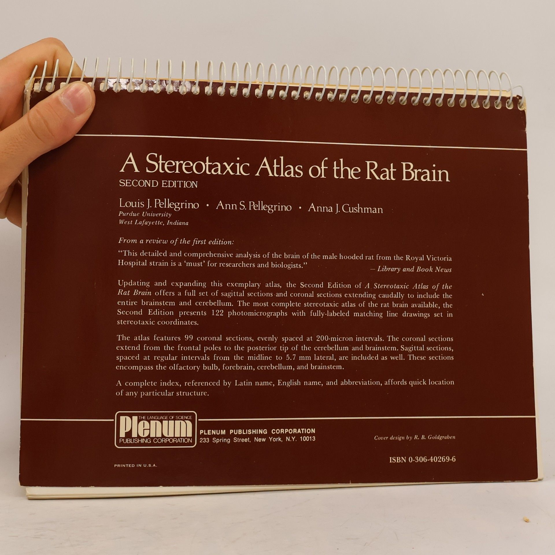 Louis J. Pellegrino The Century Psychology Series: Stereotaxic Atlas of the Rat Brain - Second Edition