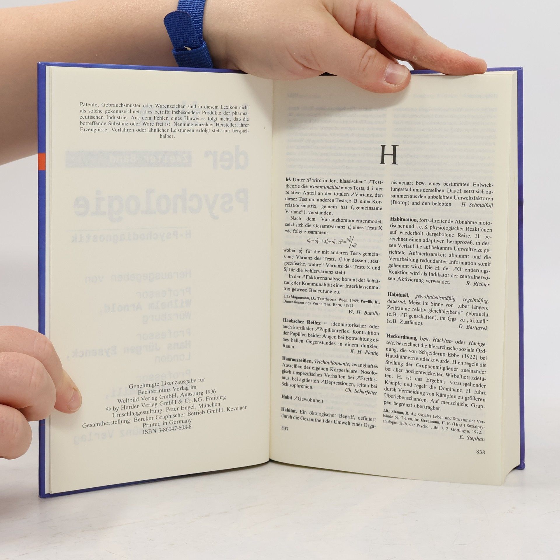 Arnold Eysenck Meili Lexikon der Psychologie. Band 2