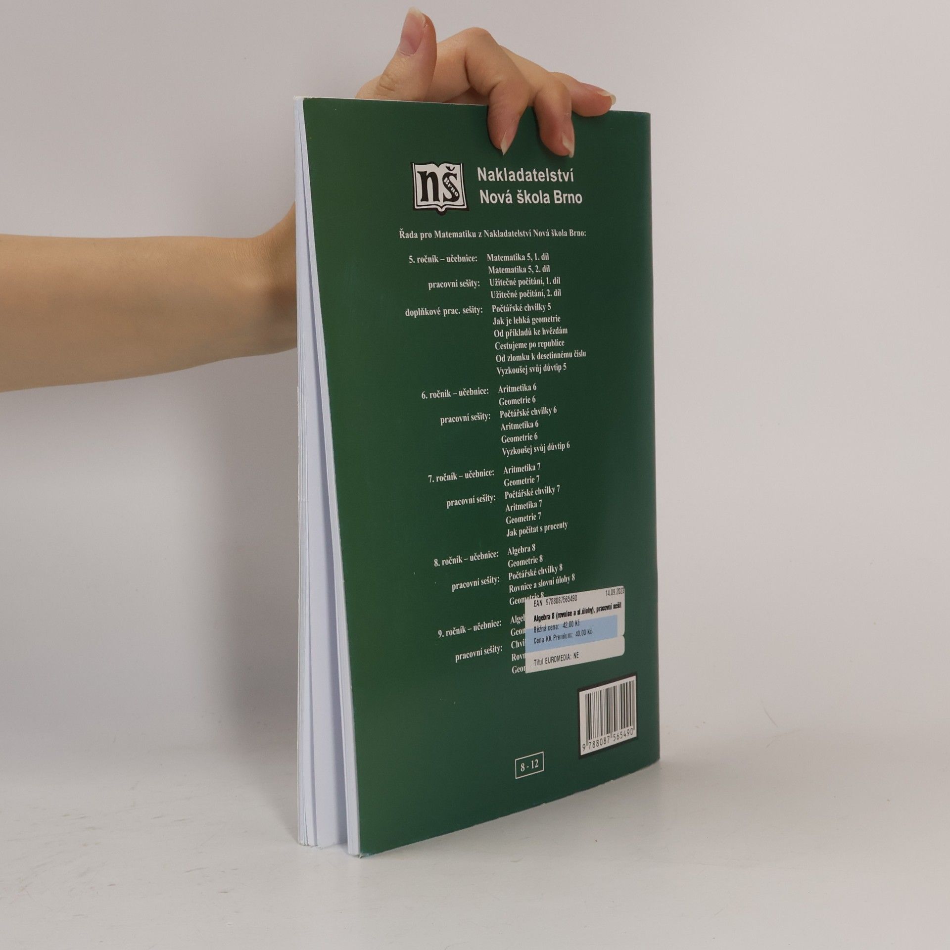 Autorenkollektiv Algebra 8, Rovnice a slovní úlohy – pracovní sešit