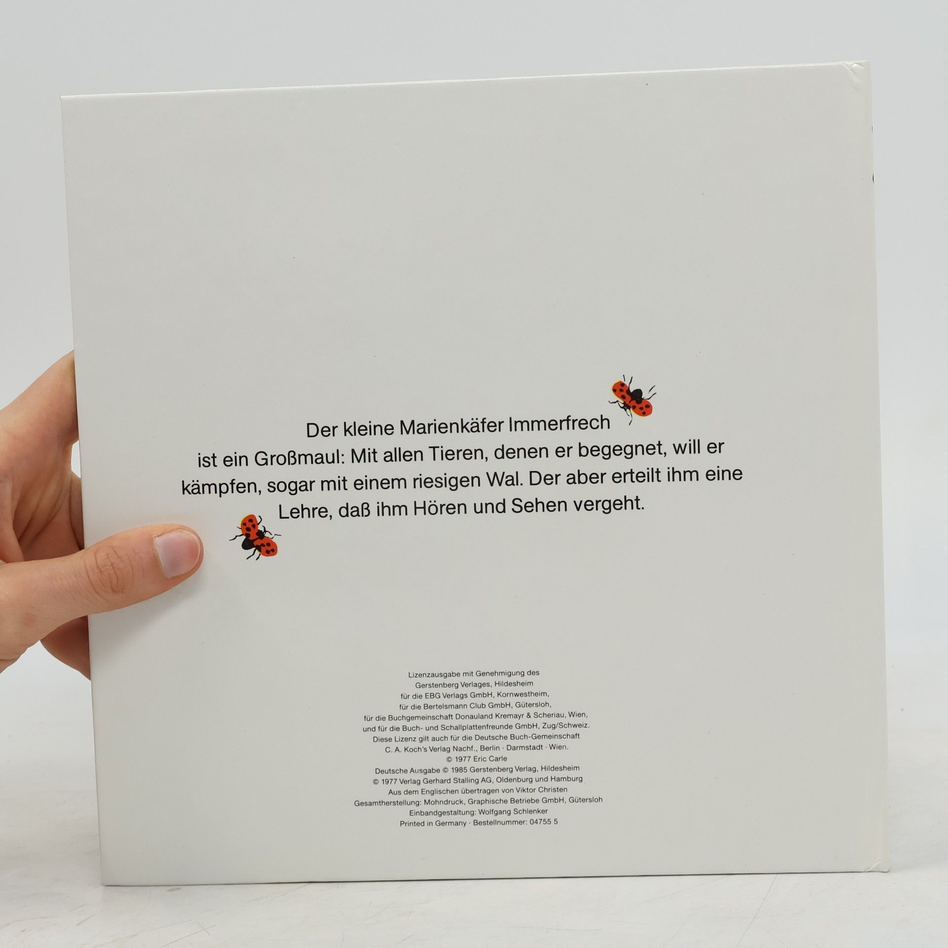 Eric Carle Der kleine Käfer Immerfrech