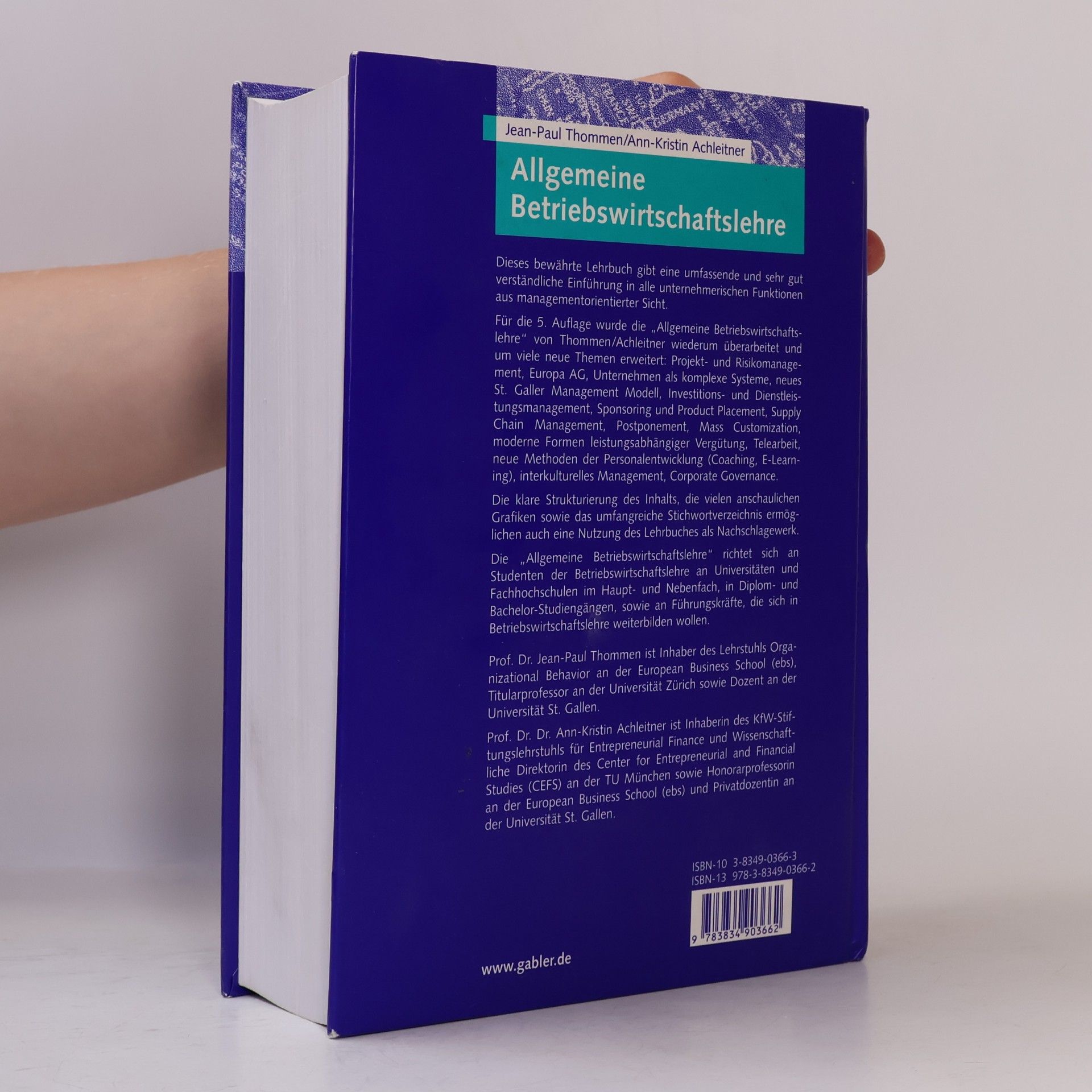 Jean-Paul Thommen Allgemeine Betriebswirtschaftslehre