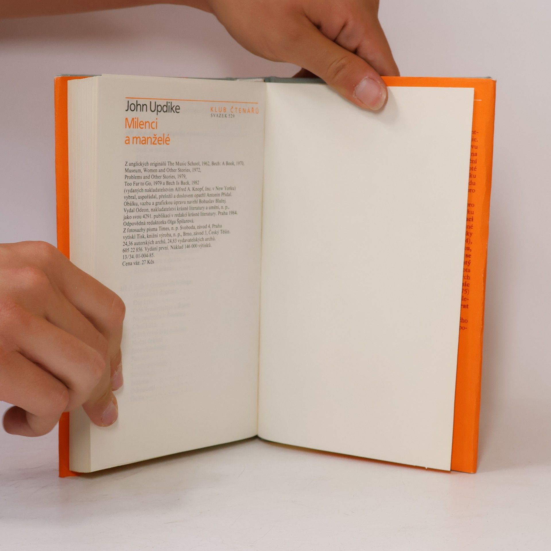 John Updike Milenci a manželé