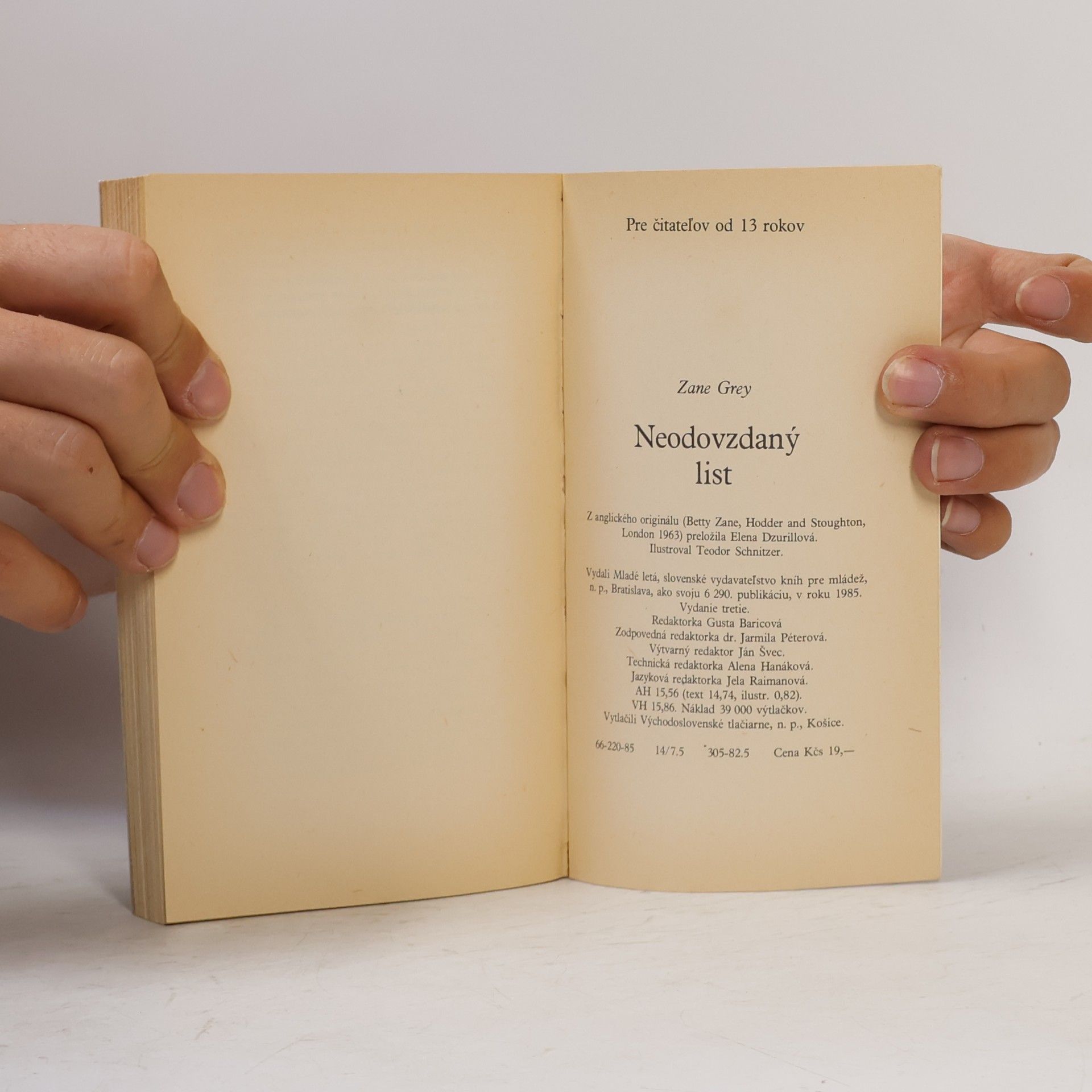 Zane Grey Neodovzdaný list
