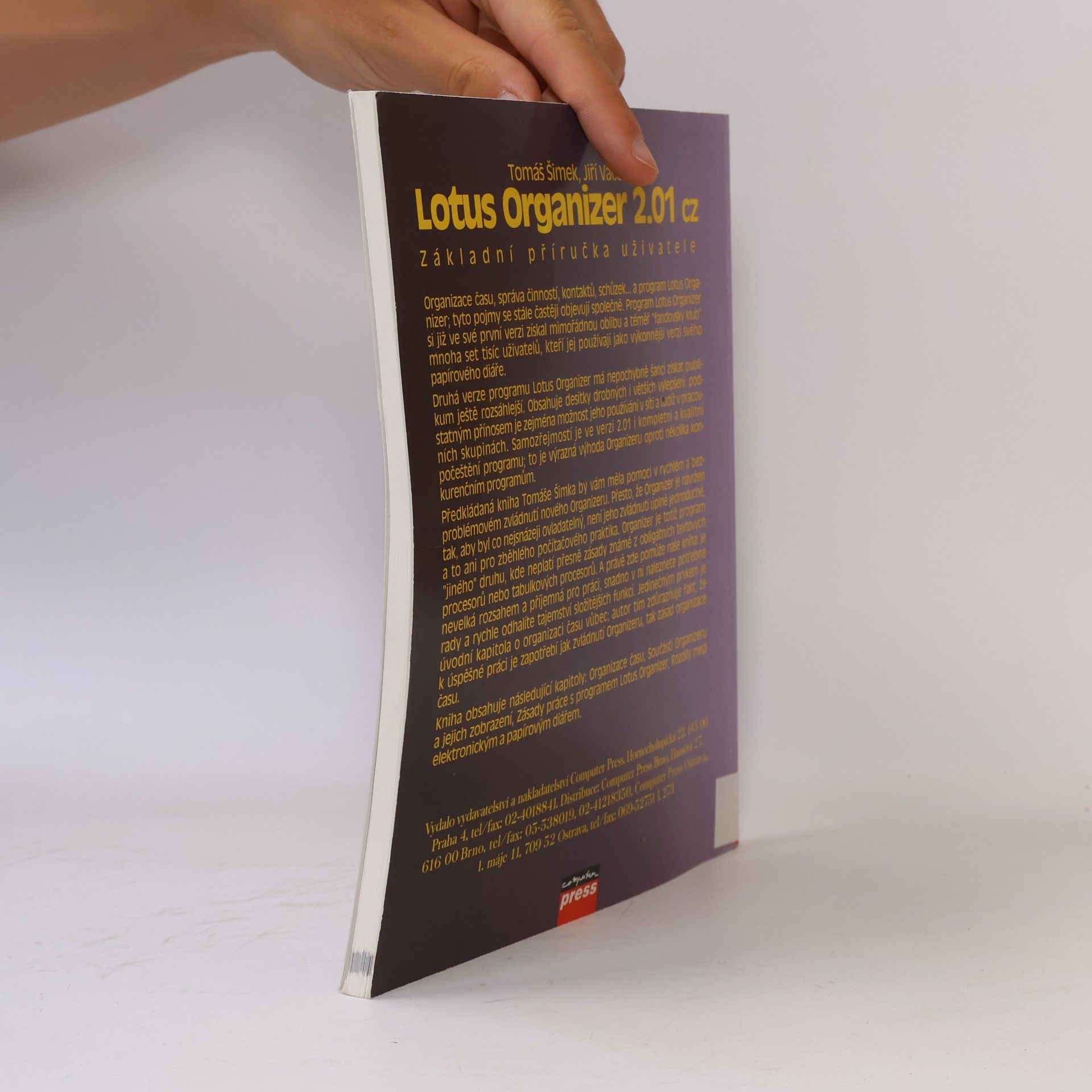 Tomáš Šimek Lotus Organizer 2.01 CZ : základní příručka uživatele