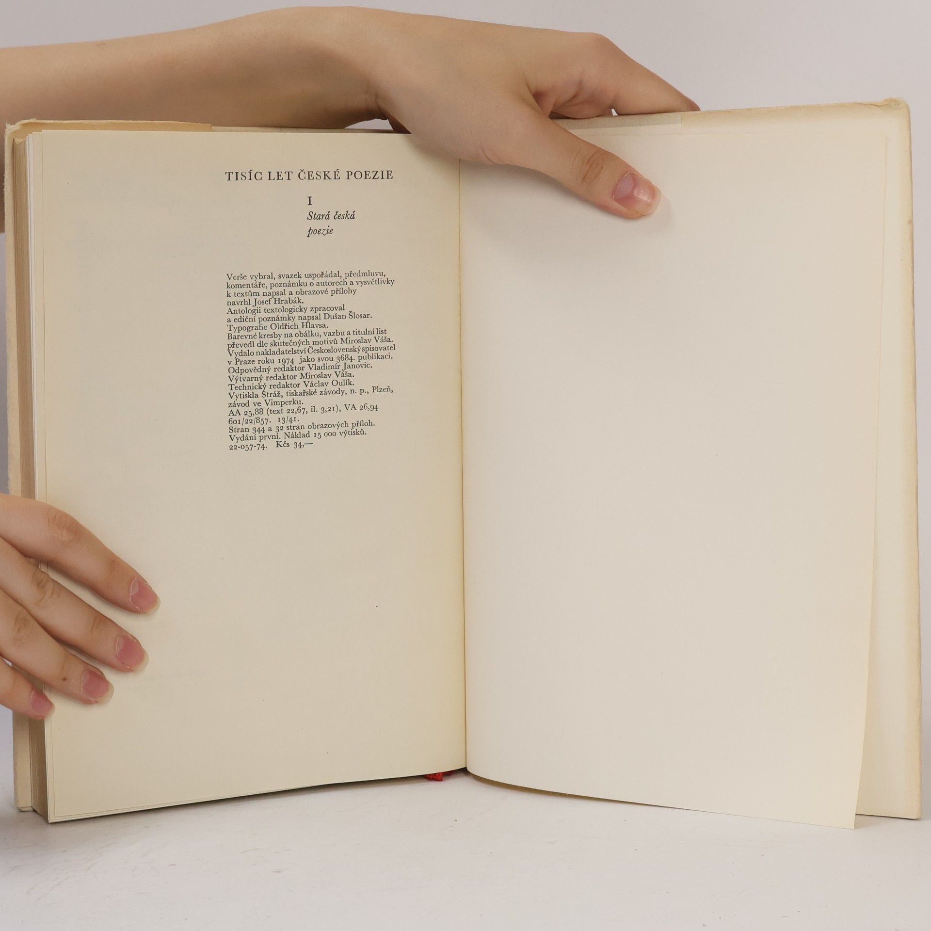 Josef Hrabák Tisíc let české poezie I.